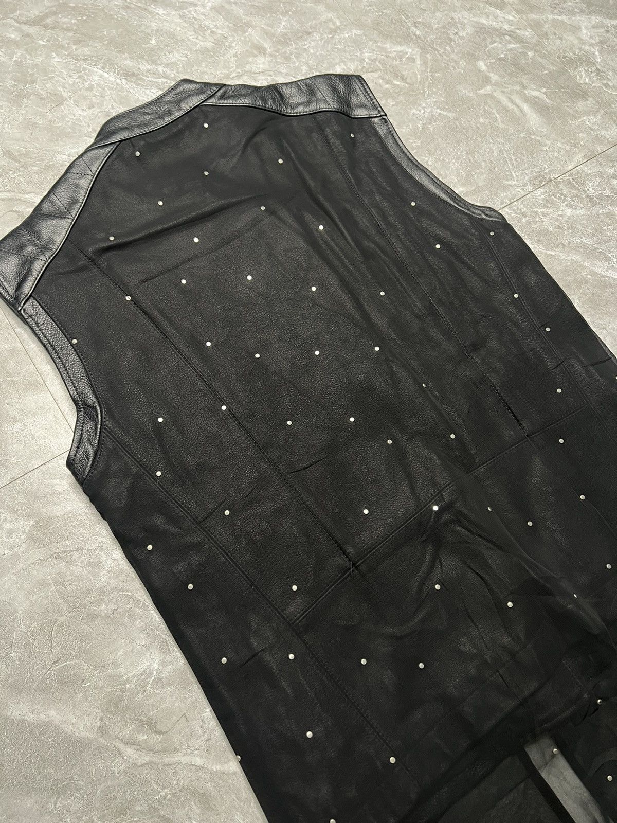 Maison Margiela MMM Line 1 Resort 2012 Biker Jacket W/ Studded Sheer Overlay Size XS / US 0-2 / IT 36-38 - 8 Thumbnail