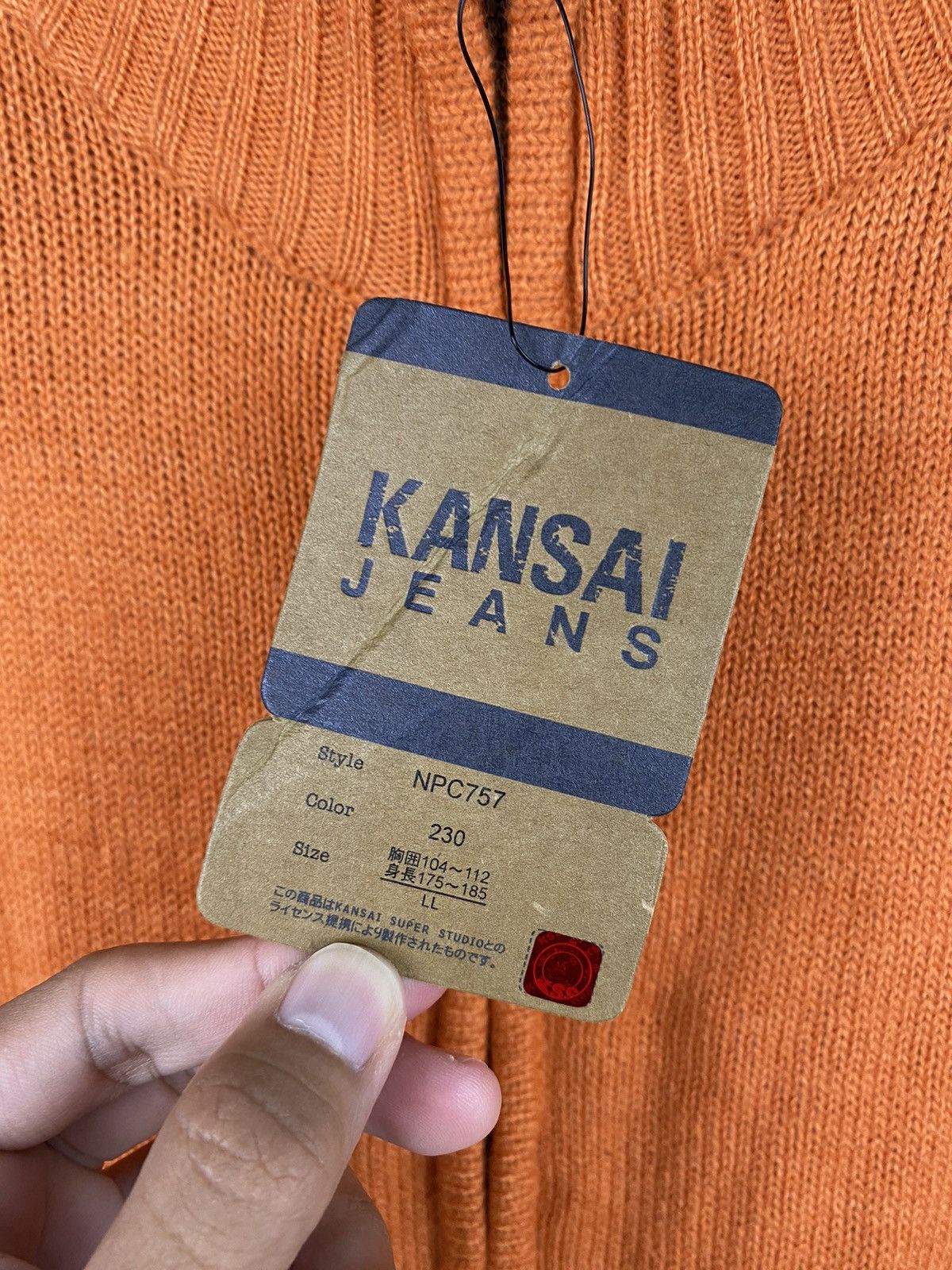 If Six Was Nine × Japanese Brand × Kansai Yamamoto Kansai Jeans Knitwear Size US L / EU 52-54 / 3 - 3 Thumbnail