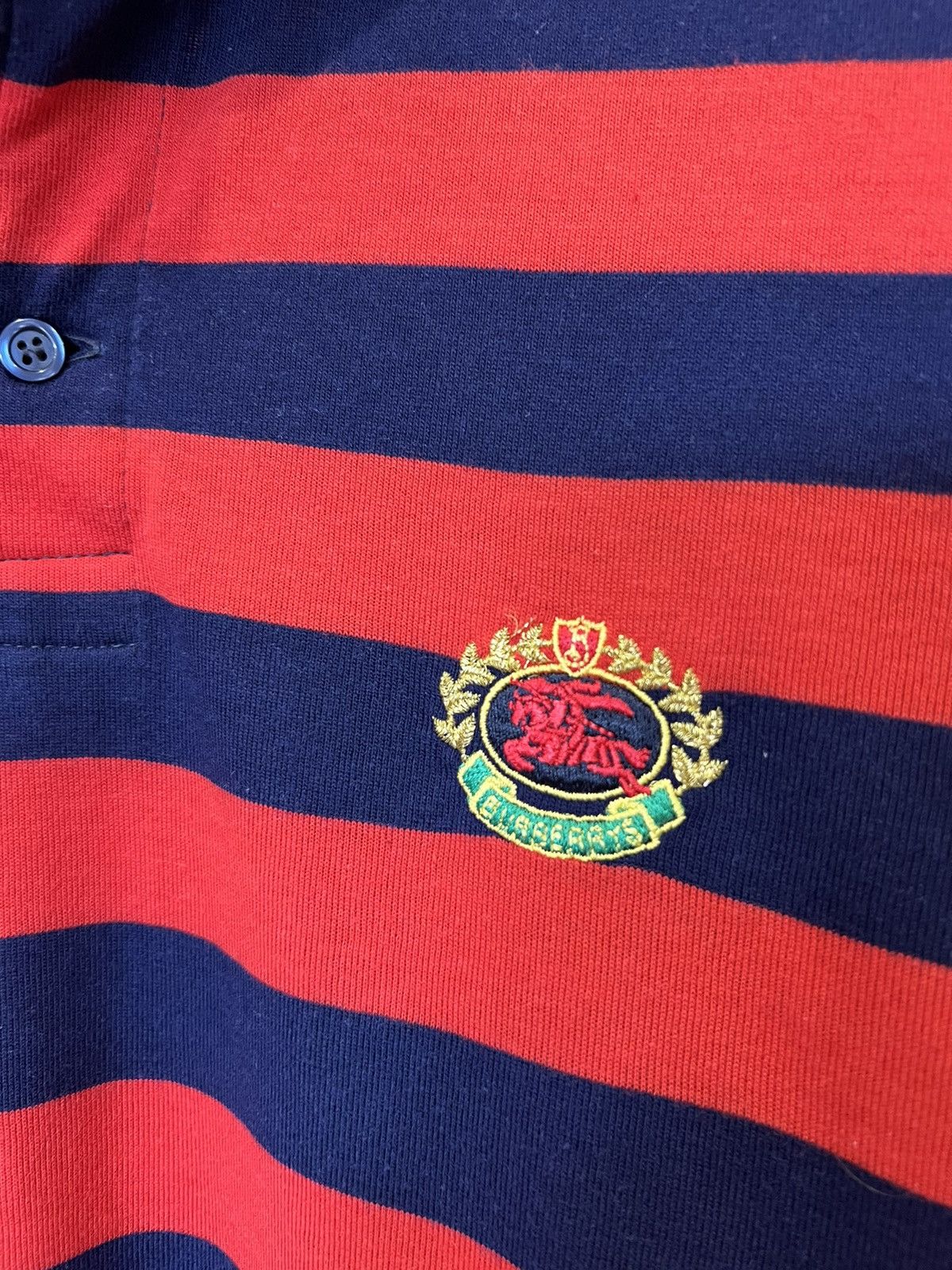 Burberry Vintage 90’s Burberrys Red Striped Sweater Size US S / EU 44-46 / 1 - 3 Thumbnail