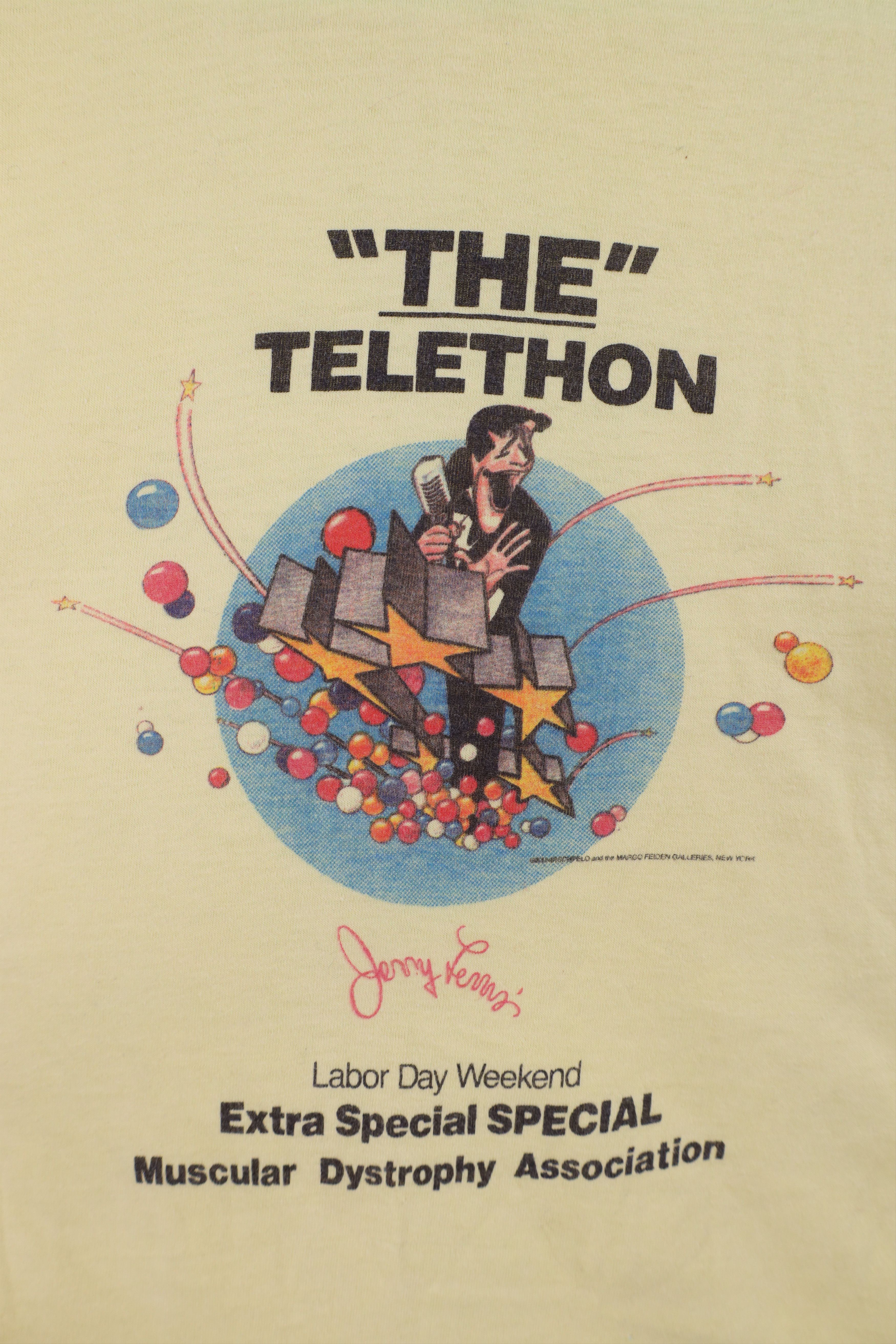 Vintage Vintage 70s Jerry Telethon Muscular Dystrophy T-Shirt USA Size US XXL / EU 58 / 5 - 8 Thumbnail