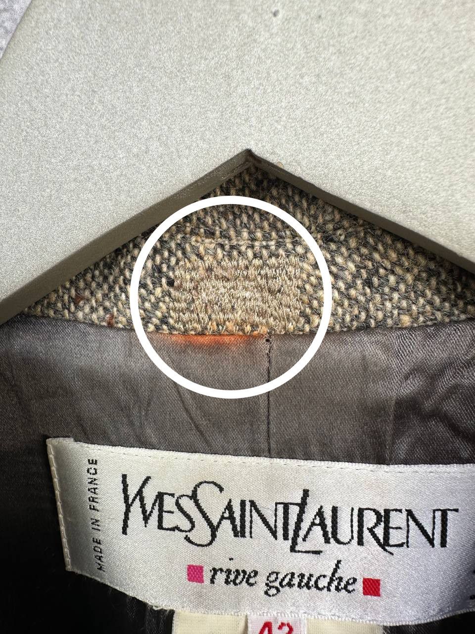 Yves Saint Laurent Yves Saint Laurent Rive Gauche 70s Wool Tweed Blazer Jacket Size M / US 6-8 / IT 42-44 - 16 Thumbnail