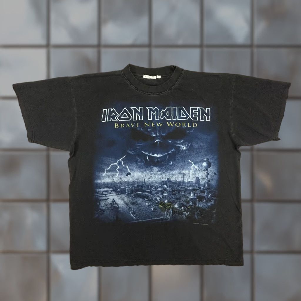 Vintage VINTAGE Iron Maiden Shirt Mens XL Black Brave New World Double Sided 2010 Euro Size US XL / EU 56 / 4 - 1 Thumbnail