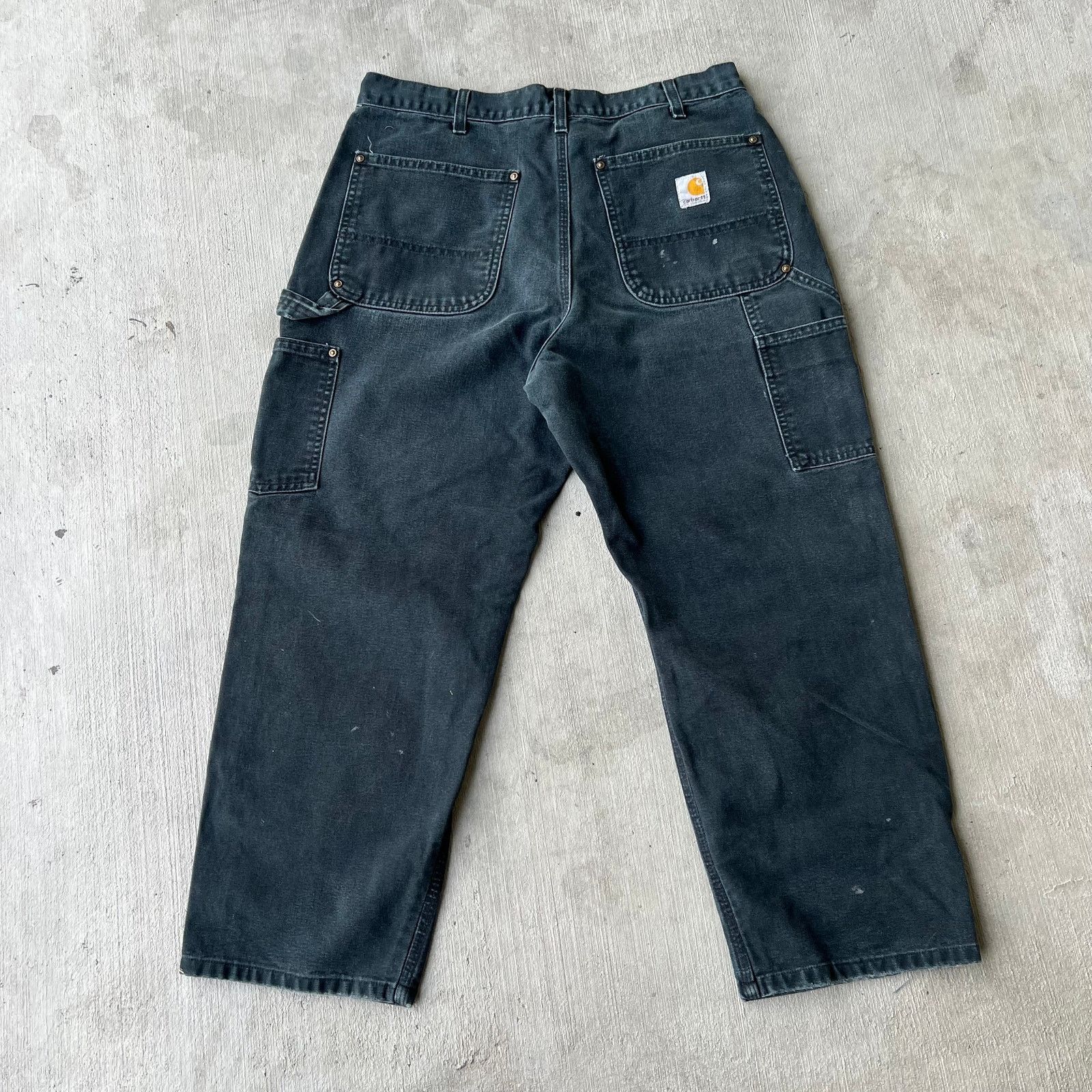 Carhartt × Vintage Carhartt black HEMMED* double knee work wear carpenter pants Size US 31 - 4 Thumbnail