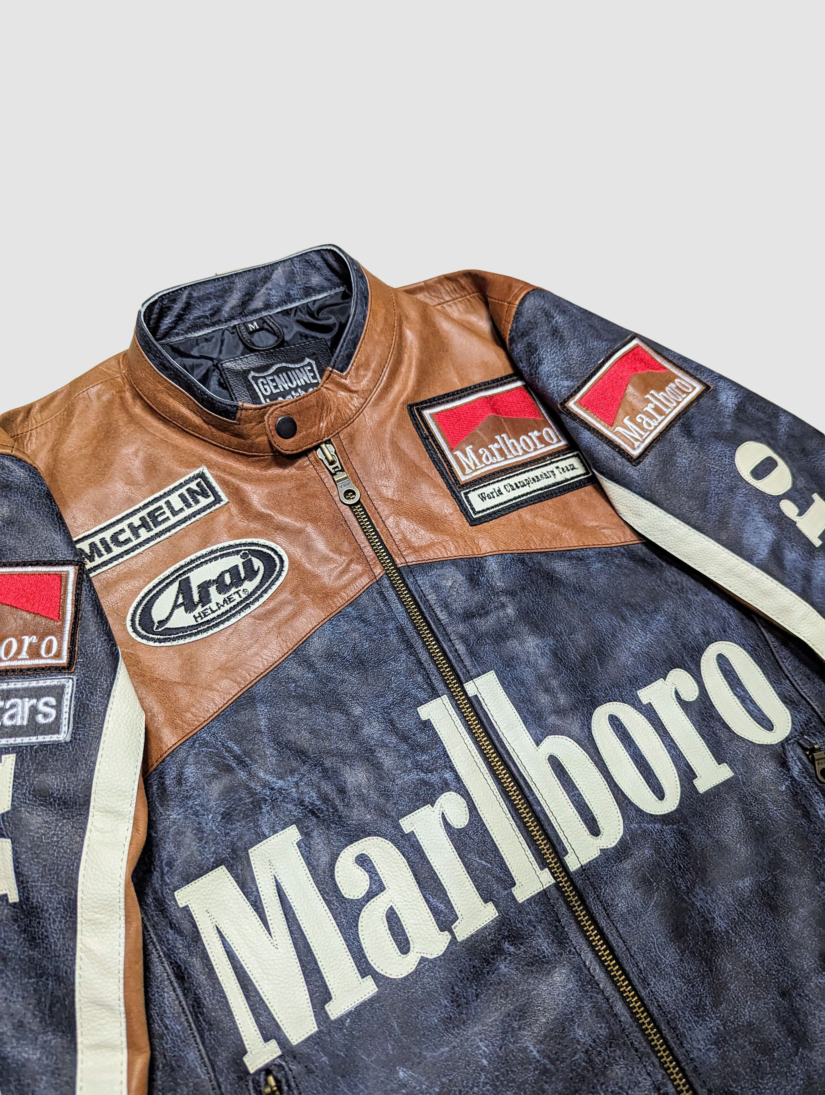 Vintage MARLBORO RARE VINTAGE LEATHER JACKET HYPE Size US L / EU 52-54 / 3 - 5 Thumbnail
