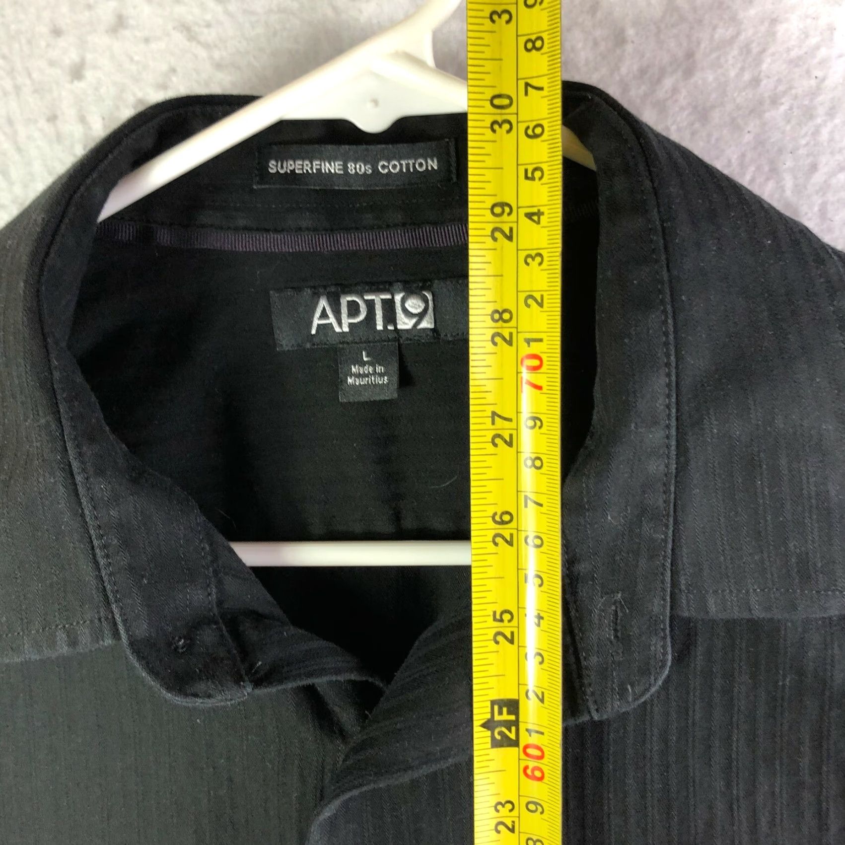 Apt. 9 Apt.9 Shirt Men's Large Black Long Sleeve Spread Collar Button-Up Pocketed Cotton 80's Vintage? Size US L / EU 52-54 / 3 - 5 Thumbnail