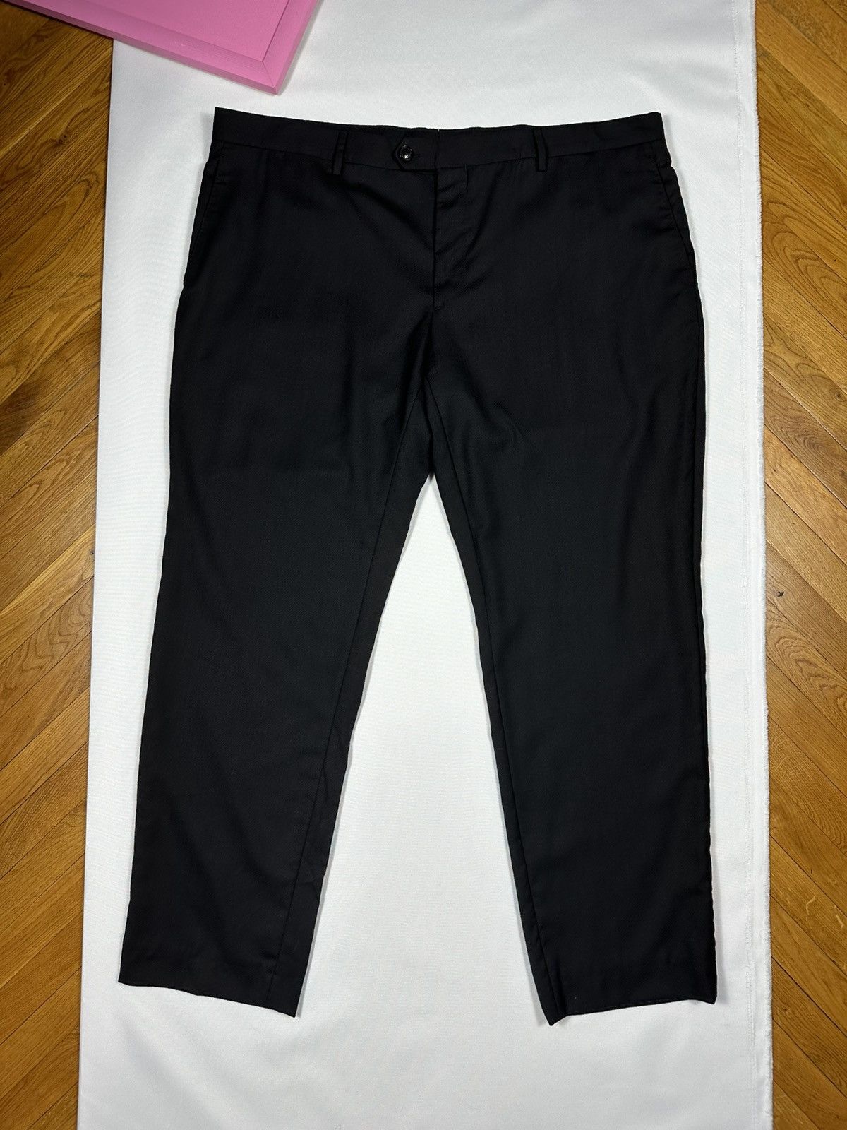 Etro ETRO 58 Pants Black Suit Logo Trousers Men’s Lana Wool Size US 42 / EU 58 - 2 Thumbnail