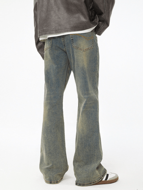 Japanese Brand × Jean Retro trend washed cleanfit flared jeans Size US 32 / EU 48 - 3 Thumbnail
