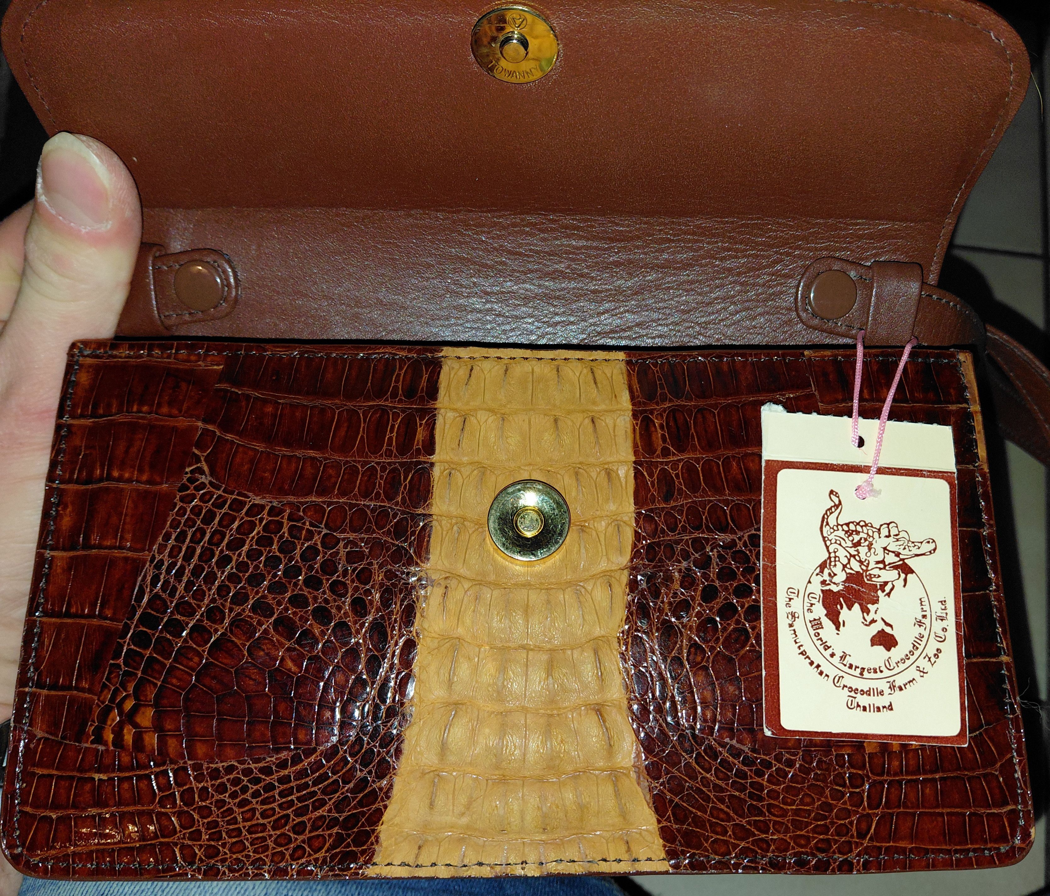 Diamond Leather Collection Real crocodile leather purse, with wallet and shoes Size ONE SIZE - 21 Thumbnail