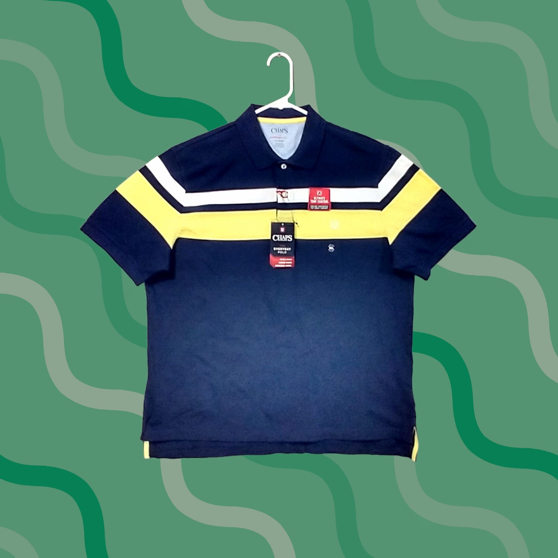 Chaps Chaps Polo Shirt XL Blue Cotton Striped Preppy Casual Short Sleeve Shirt Mens XS? Size US XL / EU 56 / 4 - 1 Thumbnail