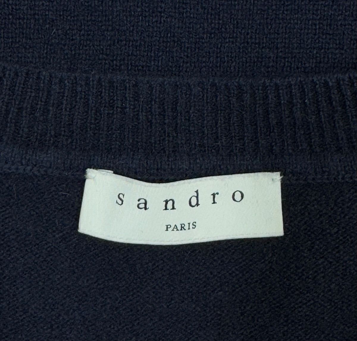 Sandro Sandro Suzanne Poplin-Trimmed Knit Sweater Wool-Cashmere 1 Size S / US 4 / IT 40 - 10 Thumbnail