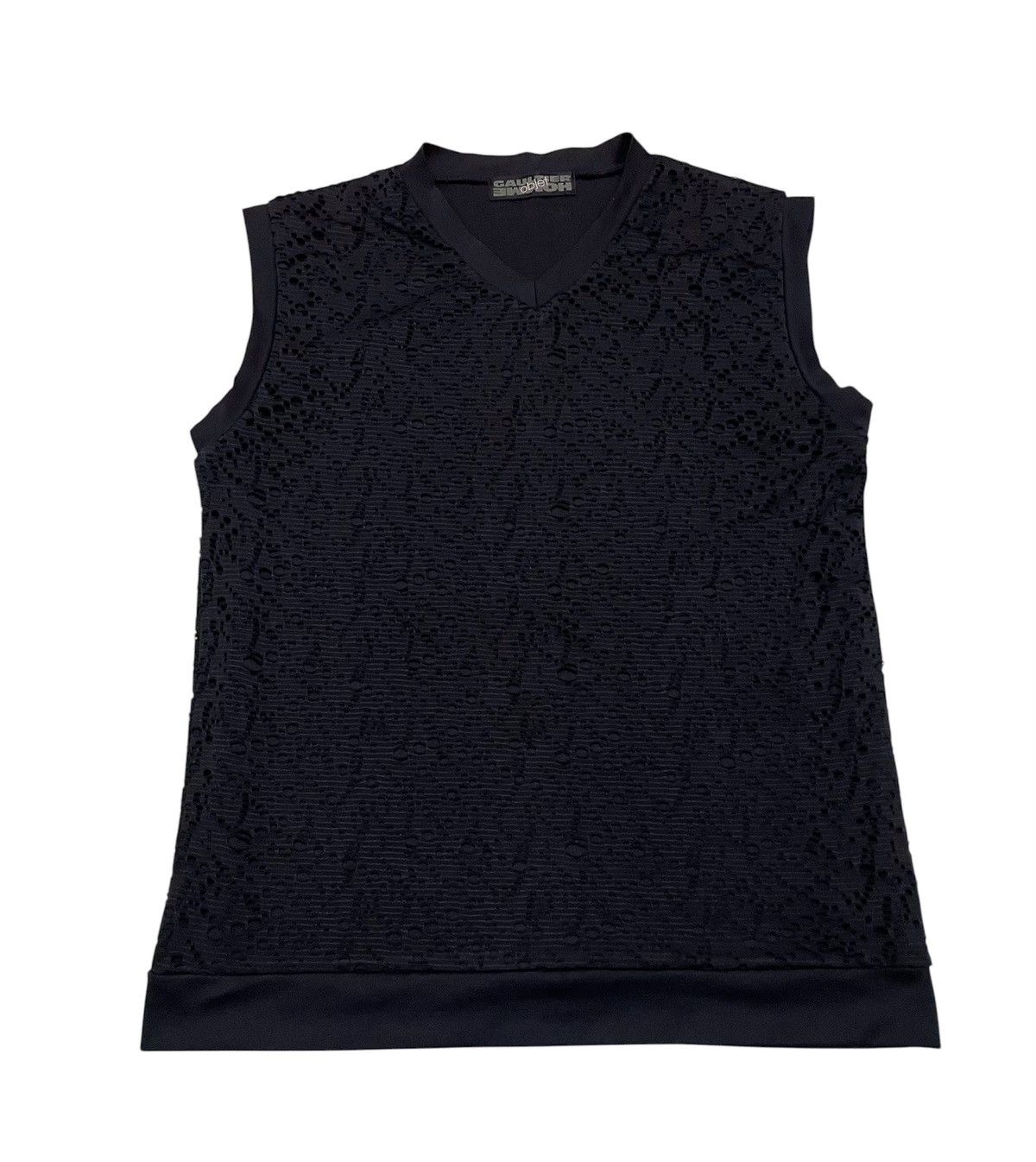 JPG Homme Objet Eyelet Lace Mesh Top