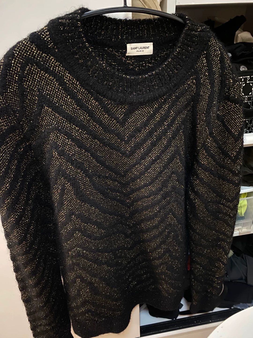 Saint Laurent Paris Saint Laurent Paris Black sequin sweater Size US XS / EU 42 / 0 - 1 Thumbnail
