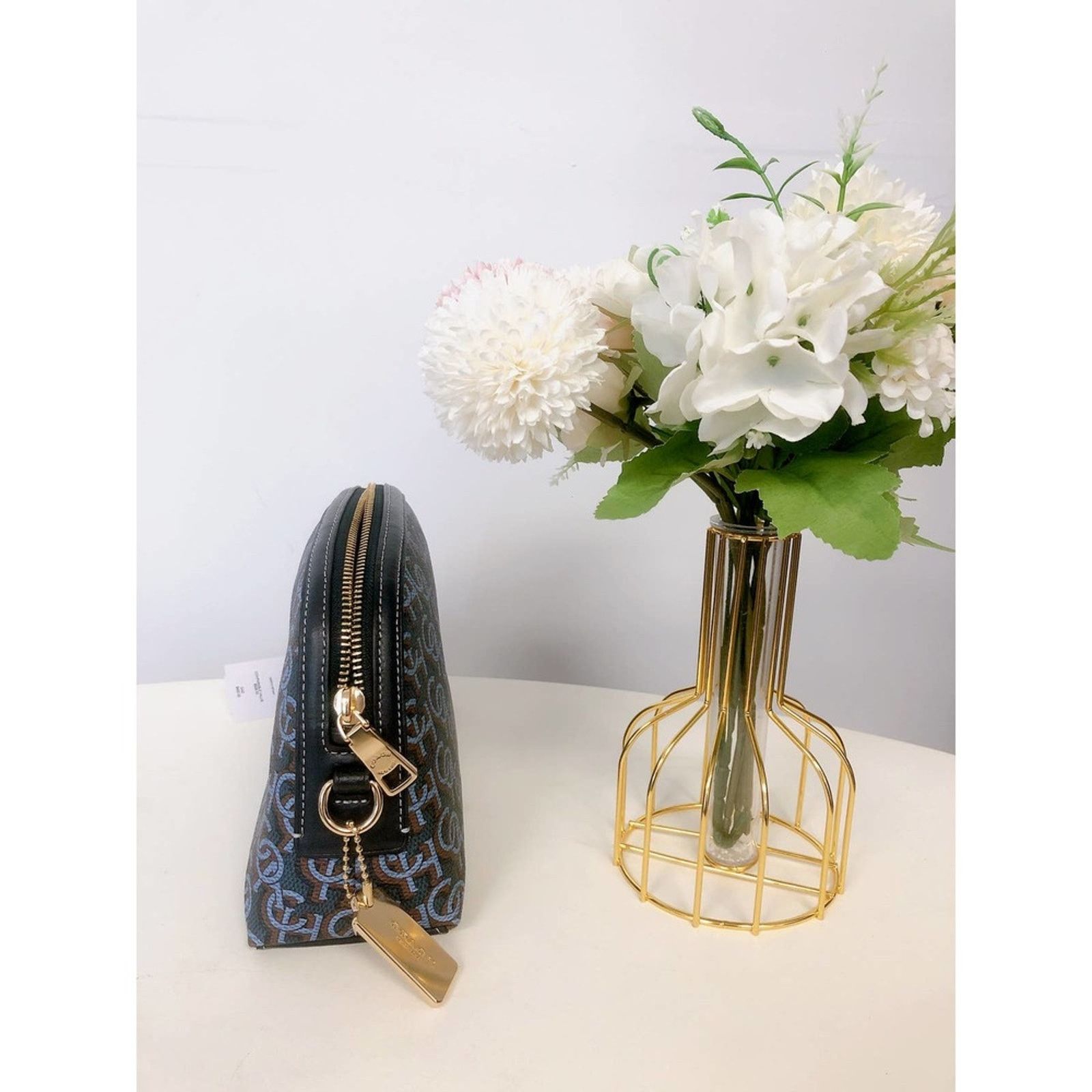 Coach Coach CF343 Madi Crossbody With Coach Monogram Print IN Navy Size ONE SIZE - 3 Thumbnail