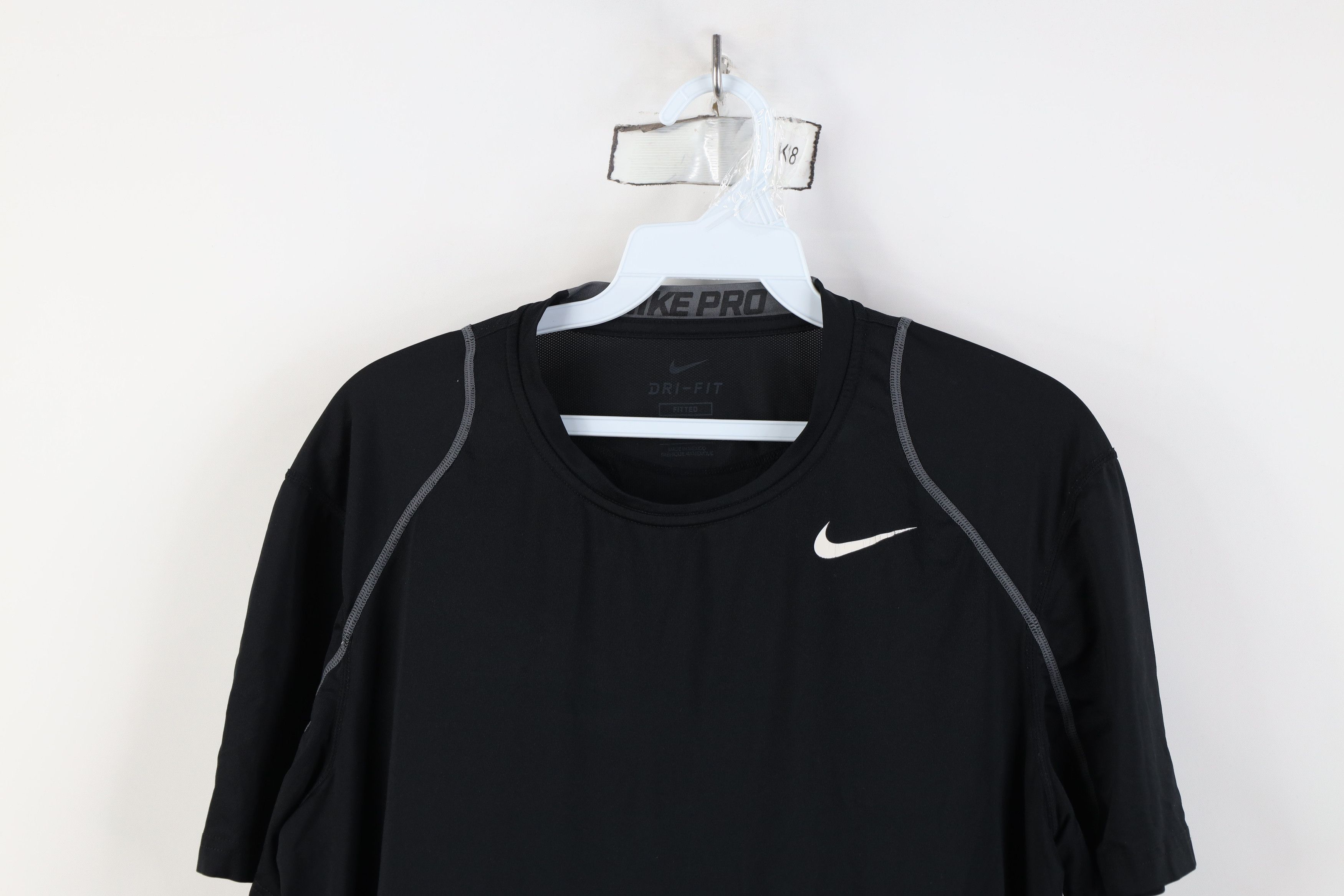 Nike Nike Pro Compression Gym Training Short Sleeve T-Shirt Black Size US M / EU 48-50 / 2 - 2 Thumbnail