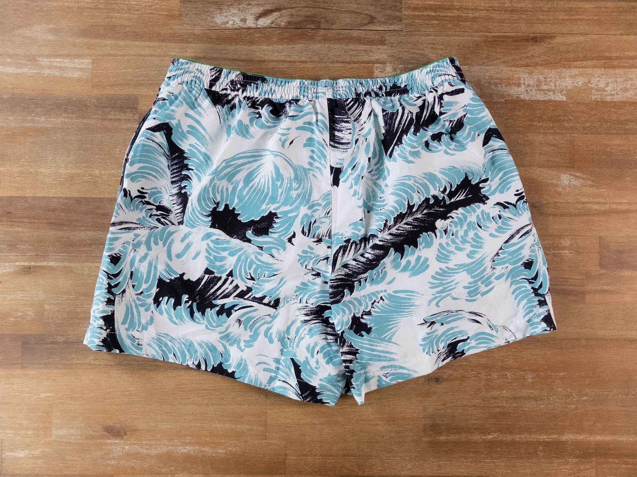 Bottega Veneta BOTTEGA VENETA white feather print nylon swim shorts Medium Size US 32 / EU 48 - 7 Thumbnail