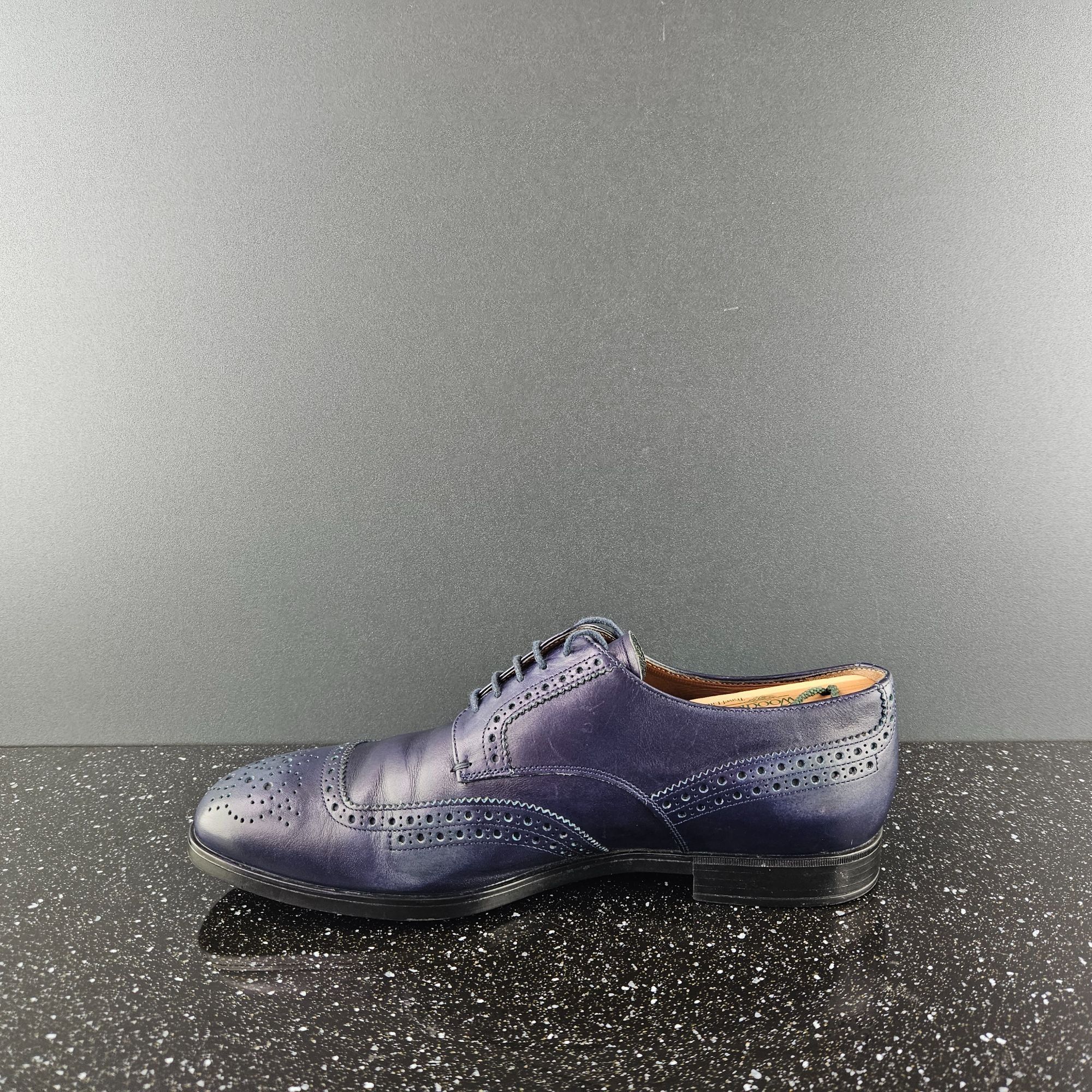 Prada Prada Blue Patina Leather Brogues Dress Shoes (Y0721) Size US 8.5 / EU 41-42 - 2 Thumbnail