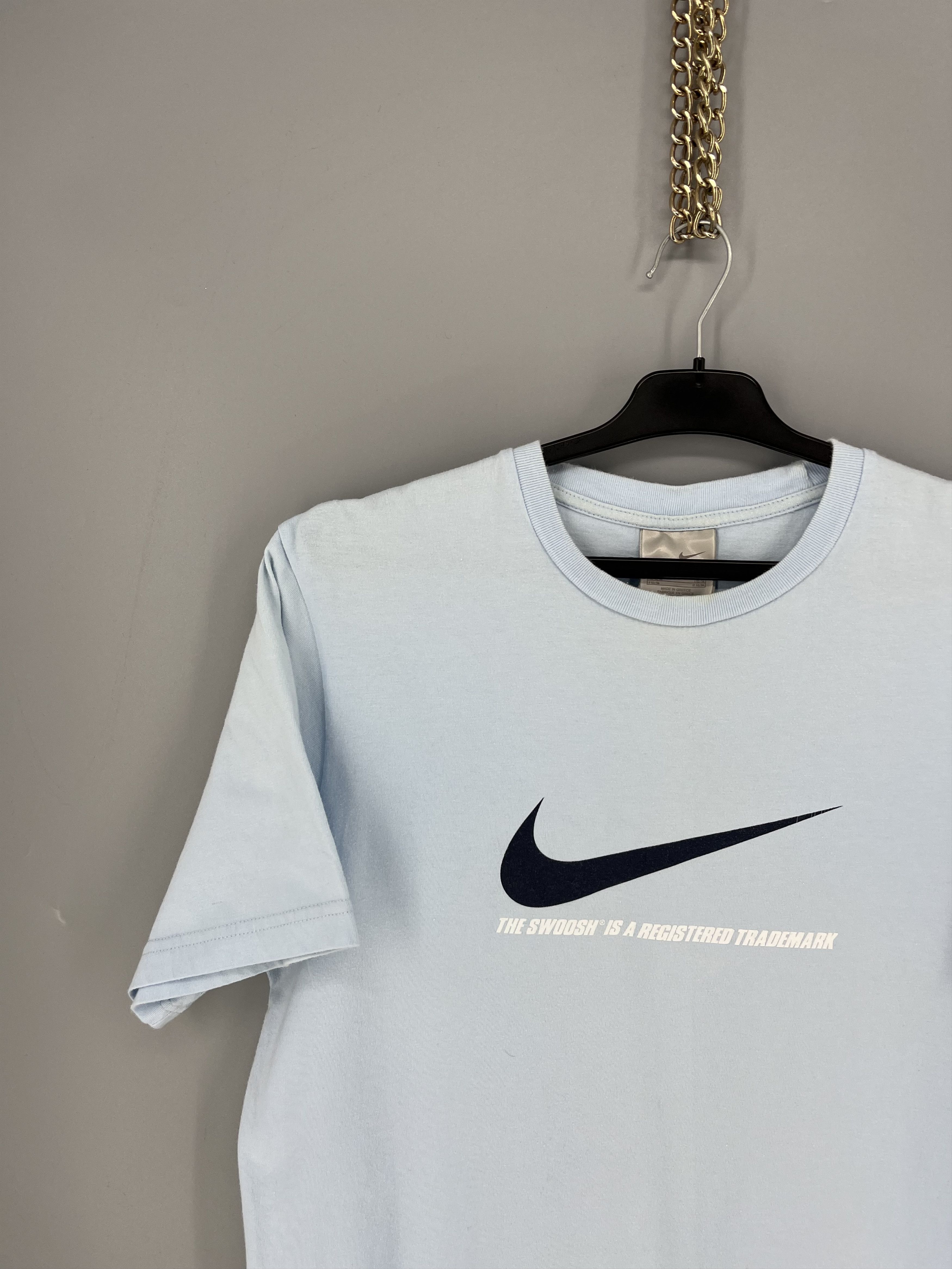 Nike NIKE T-Shirt White Big Blue Logo Size L Original Sportswear Size US L / EU 52-54 / 3 - 4 Thumbnail