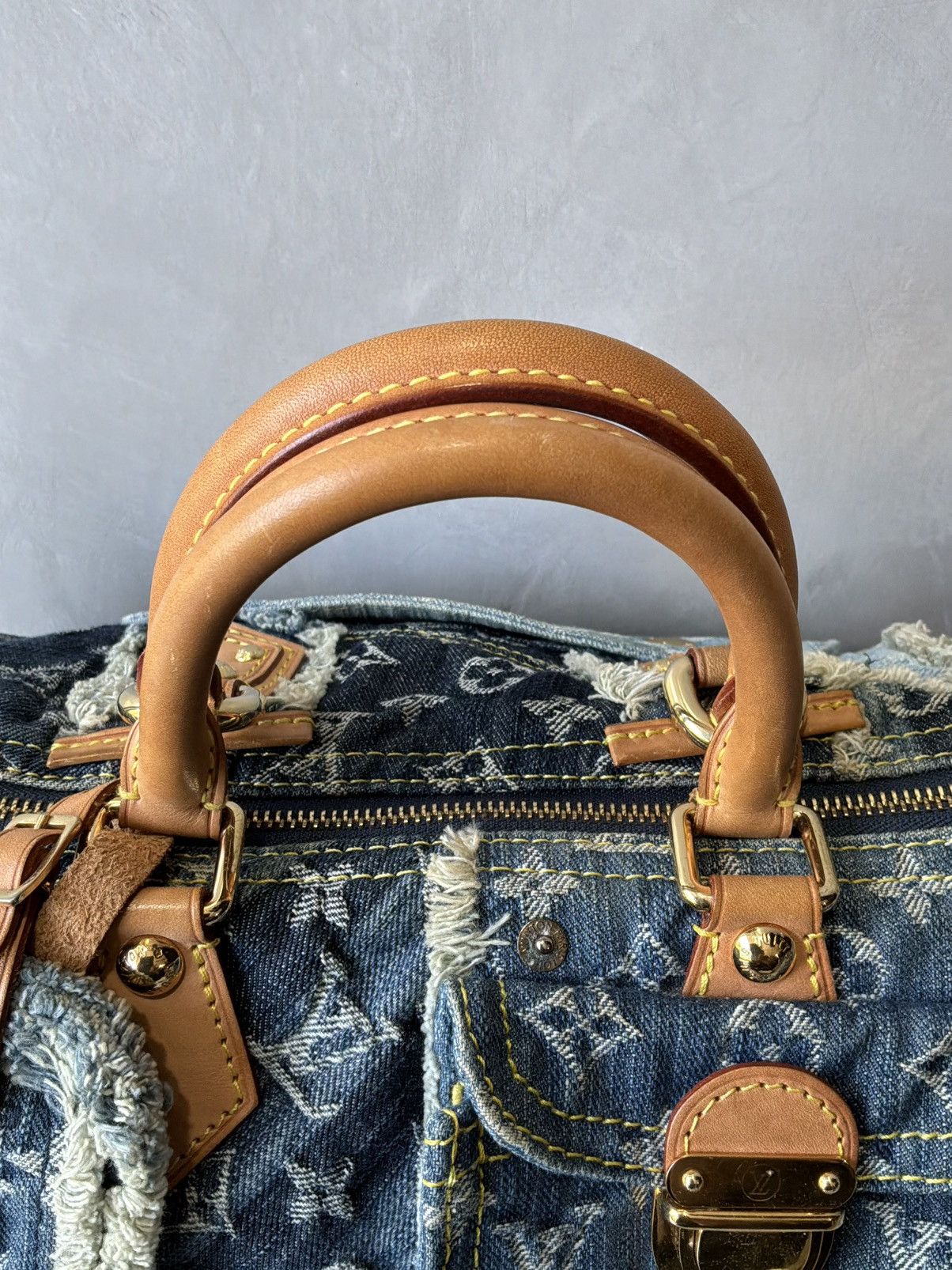 Louis Vuitton 2007 Louis Vuitton - Denim Patchwork Speedy 30 Size ONE SIZE - 8 Thumbnail