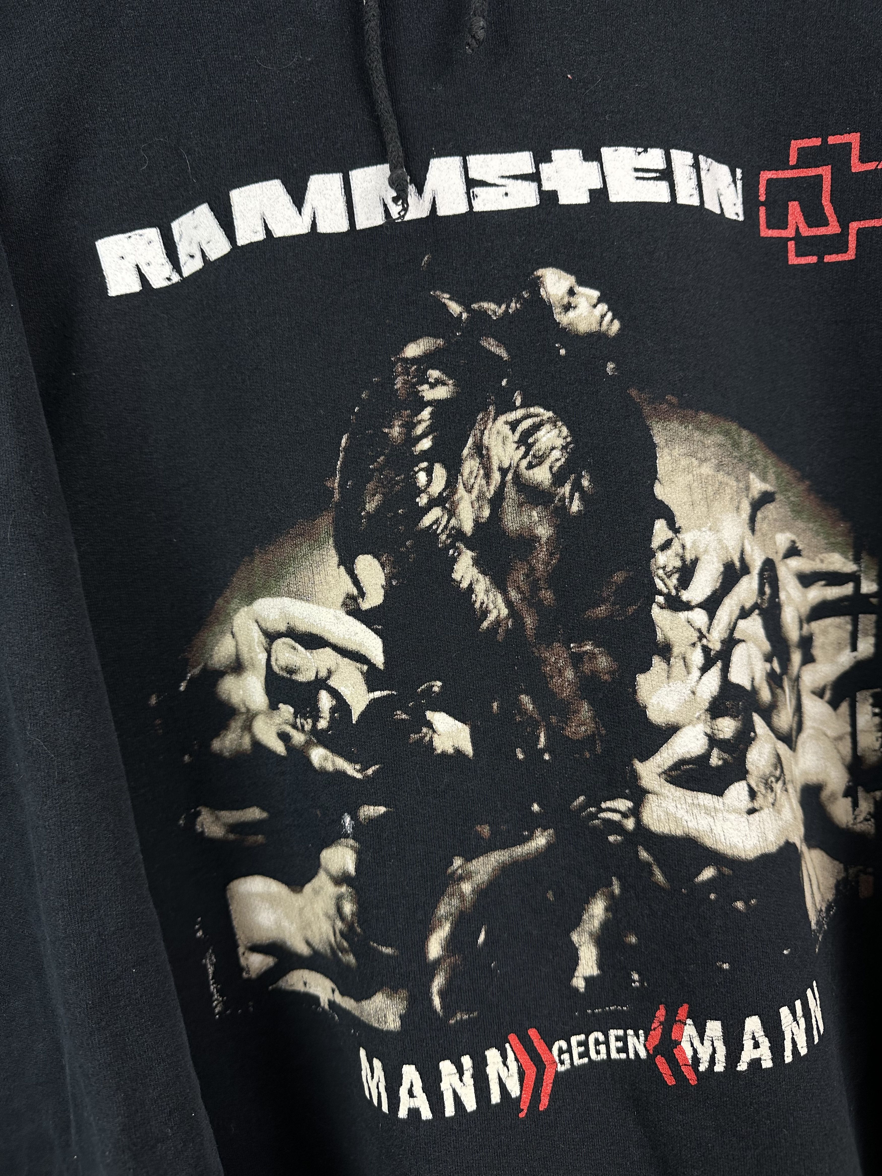 Band Tees × Vintage Vintage 2005 Rammstein Mann Gegen Rosenrot Hoodie Rare Size US M / EU 48-50 / 2 - 4 Thumbnail