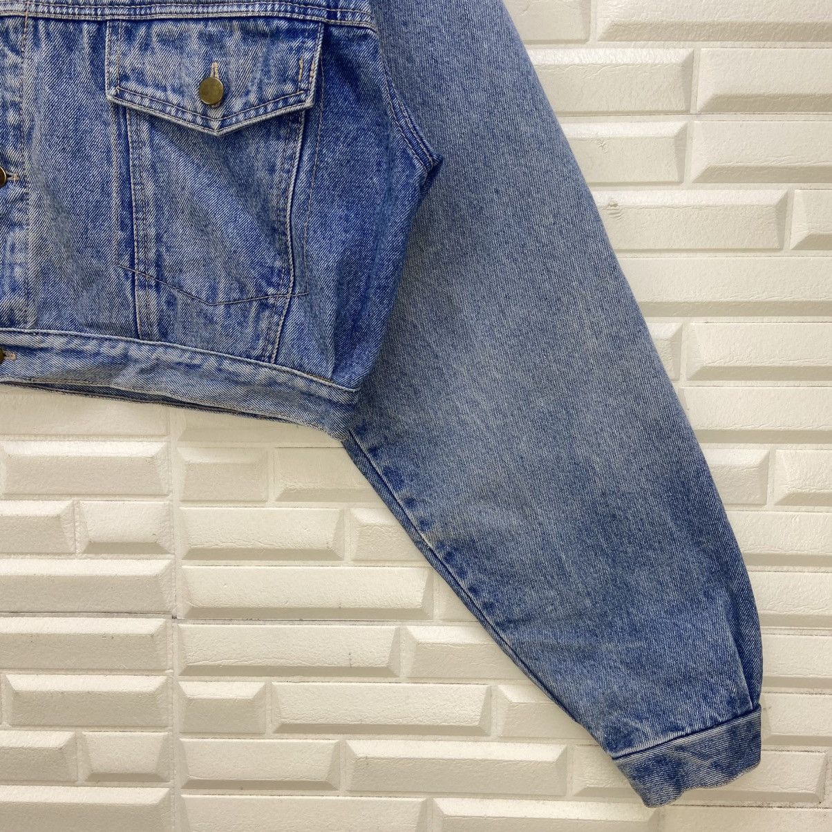 Japanese Brand × Vintage Vintage Japanese Brand Creem Trucker Denim Cropped Jacket Size US M / EU 48-50 / 2 - 6 Thumbnail