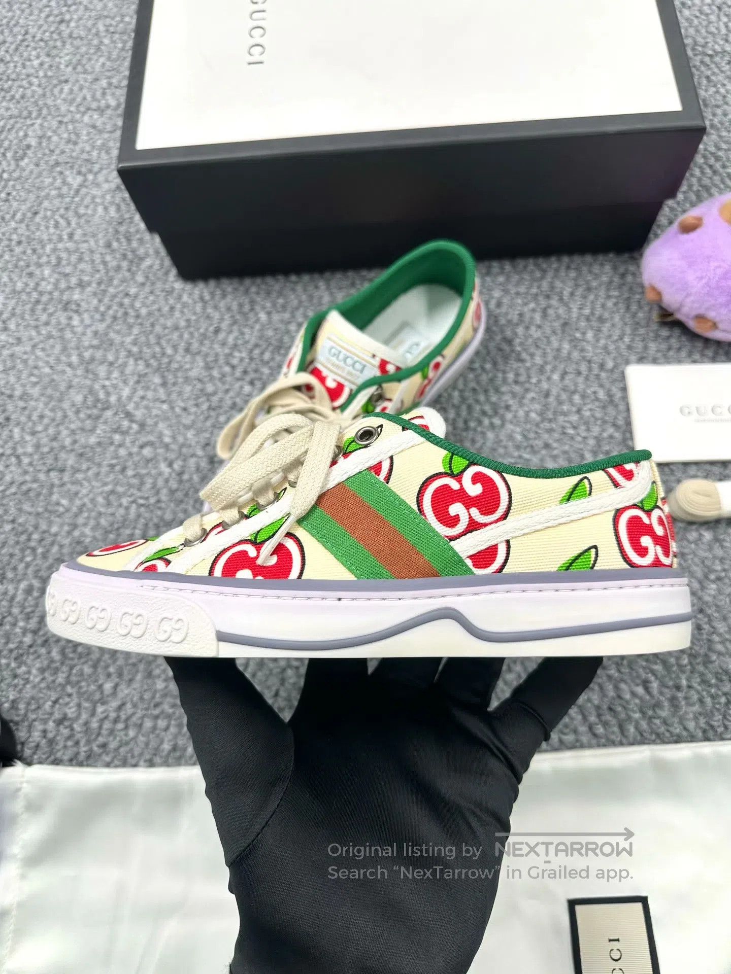 Gucci Guicci Color Block Apple 1977 Canvas Shoes| Size US 4 / IT 34 - 3 Thumbnail