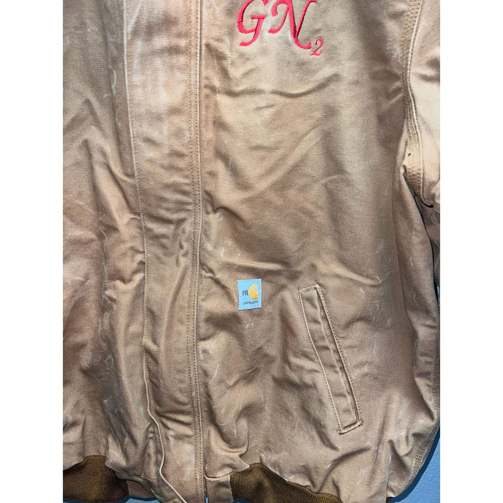 Vintage Carhartt FR Canvas Jacket Bomber Workwear Duck Work Coat XL Size US XL / EU 56 / 4 - 6 Thumbnail