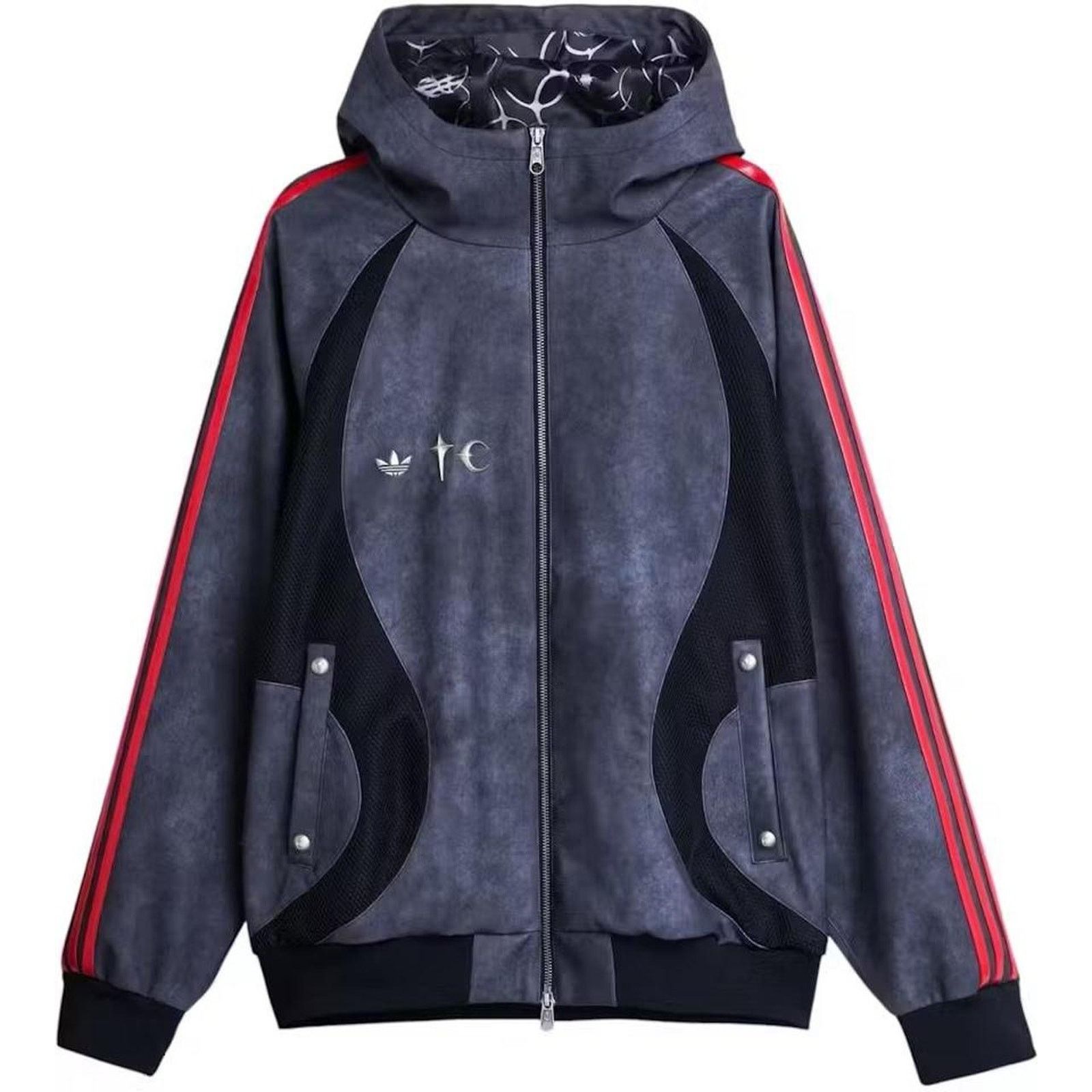 Adidas adidas x Thug Club Leather Jacket “Black Antique Silver” 2XL Size US XXL / EU 58 / 5 - 1 Thumbnail
