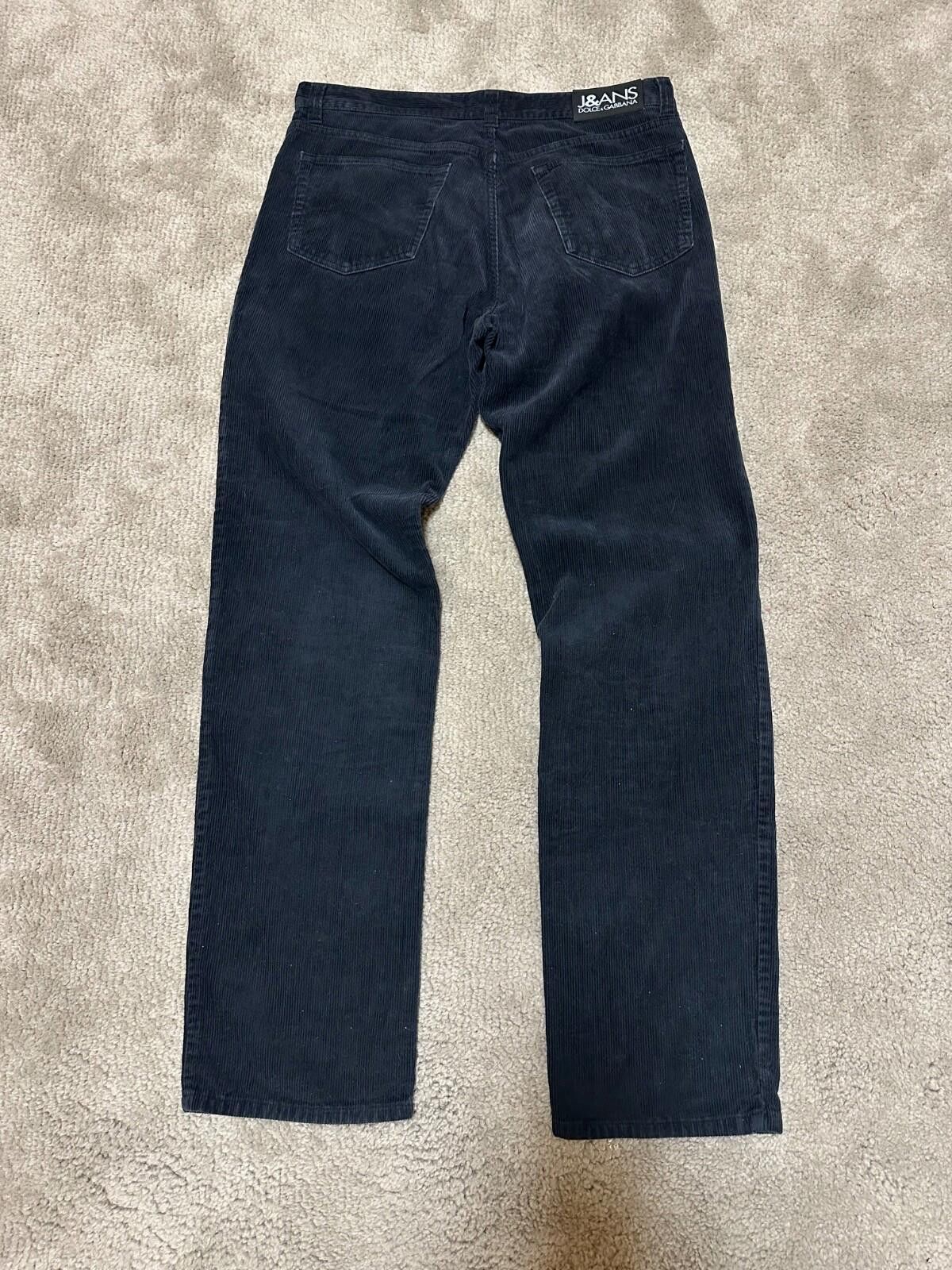 90's Vintage Dolce & Gabbana Velvet Corduroy Pants Sz 34/48