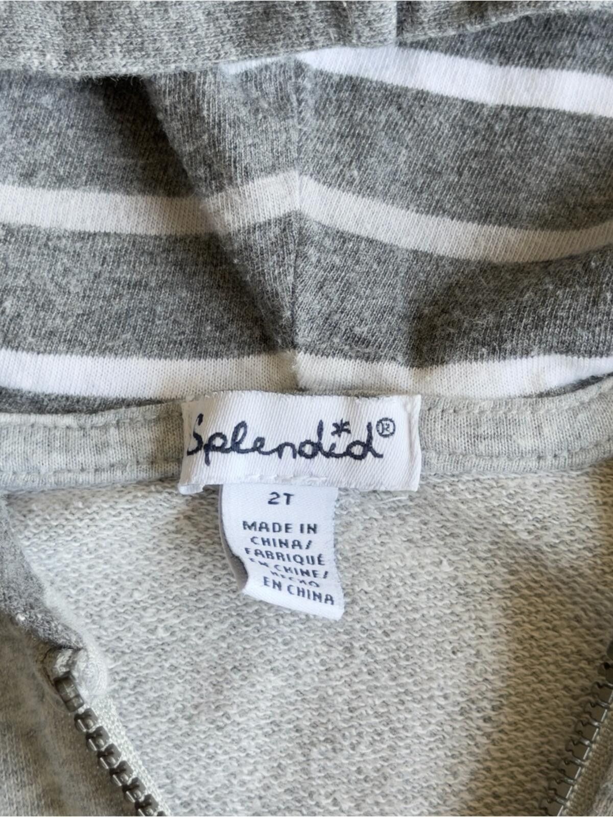 Splendid Splendid / Zip Hoodie Sweatshirt / Gray Colorblock 2T Size US XXS / EU 40 - 5 Thumbnail