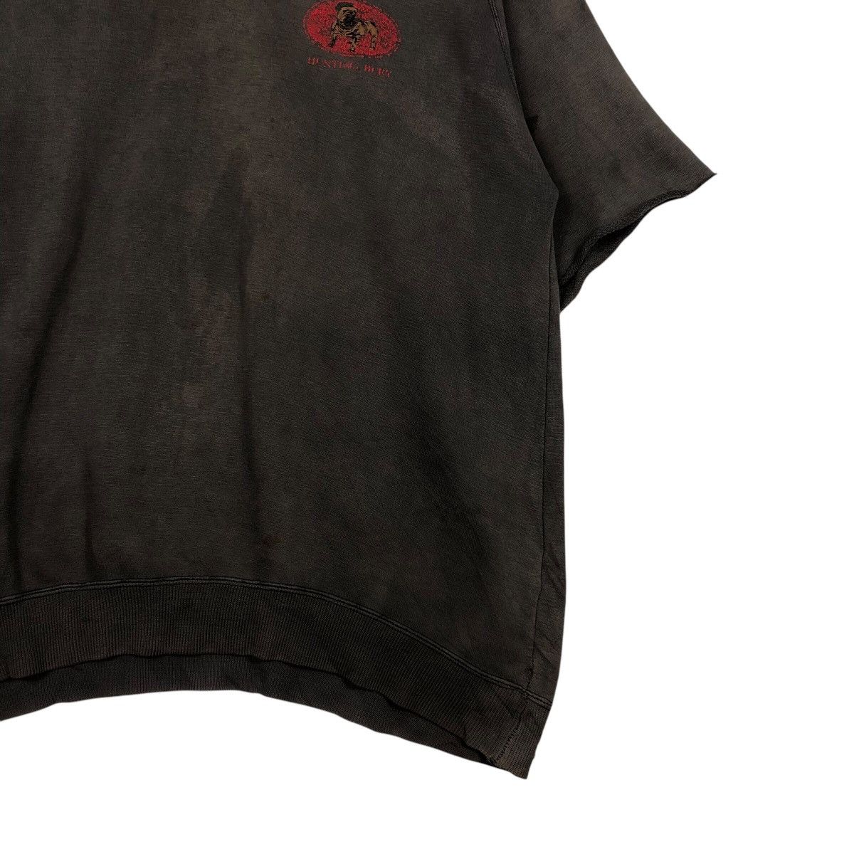 Japanese Brand Distressed Bulldog Emblem Short Sleeve Sweatshirt Rare Fade Size US M / EU 48-50 / 2 - 6 Thumbnail