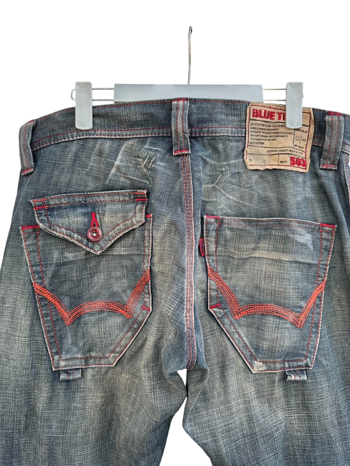 Kapital 💥Edwin Blue Trip 503💥 Crazy Design Edwin Carpenter💥 Size US 34 / EU 50 - 3 Thumbnail
