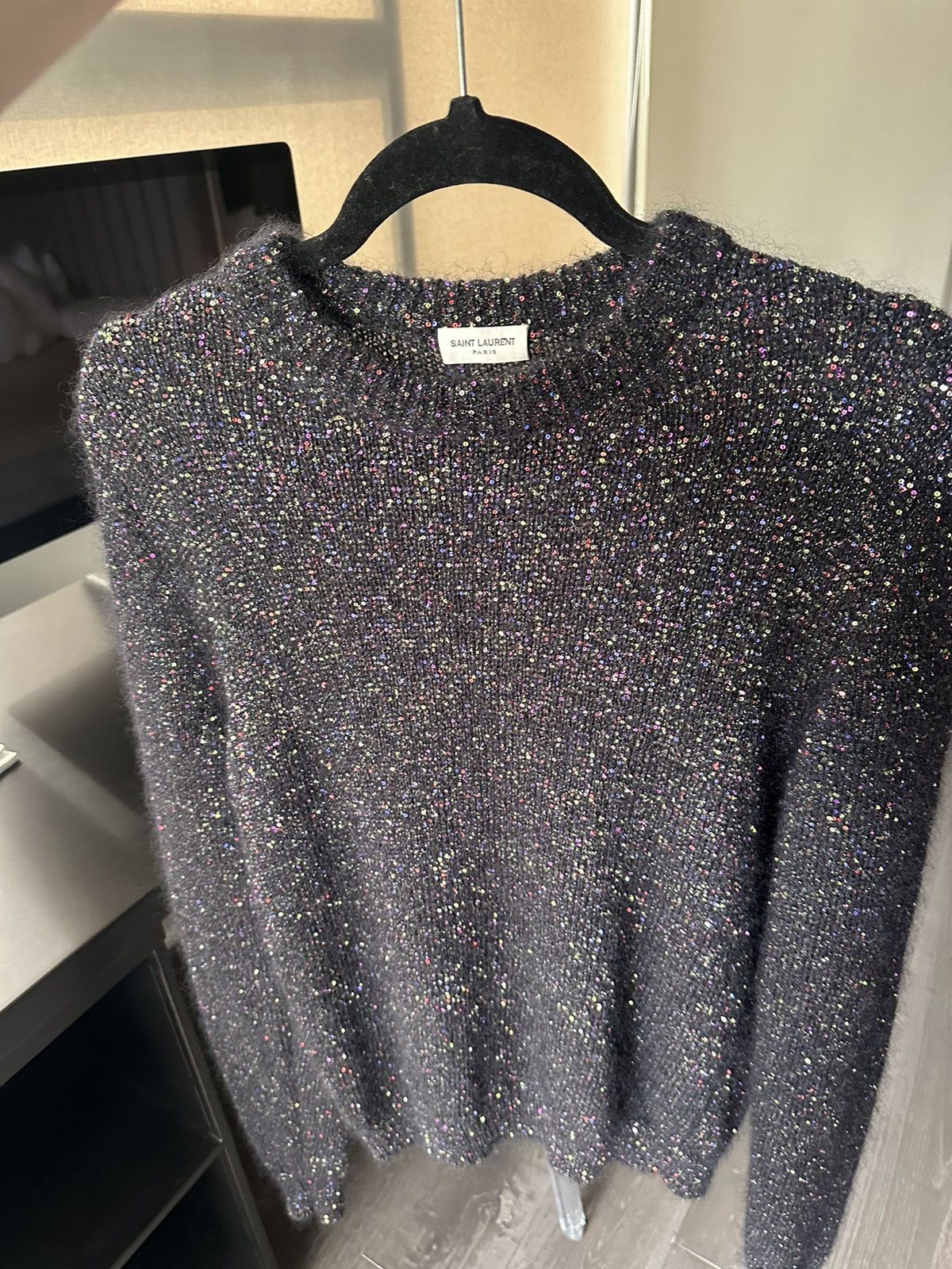 Saint Laurent Paris Saint Laurent Sparkle Mohair Sweater Size US S / EU 44-46 / 1 - 2 Thumbnail