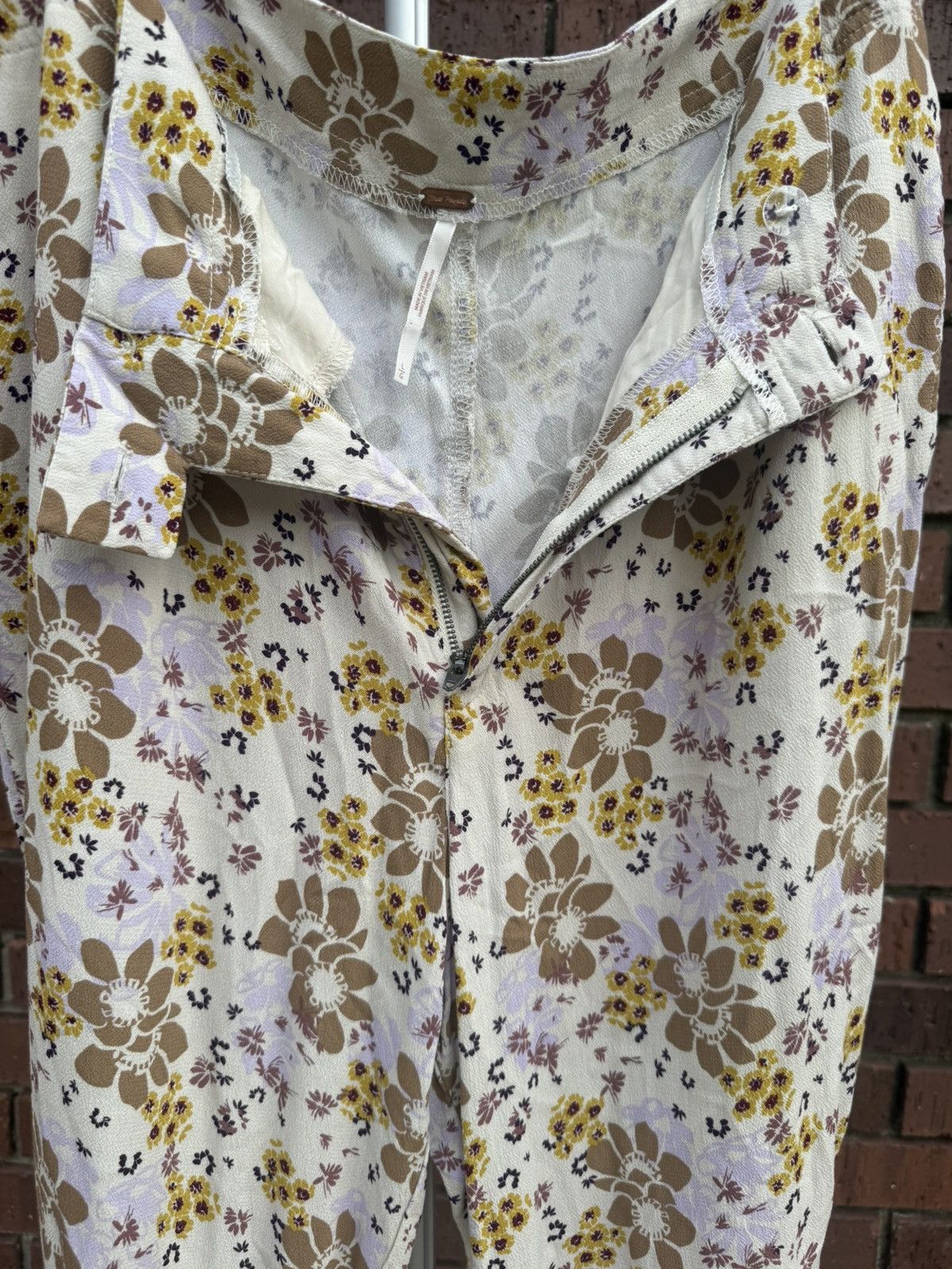 Free People Free People Cant Take My Eyes Off Of You Flared Pants Floral Size 34" / US 12 / IT 48 - 5 Thumbnail