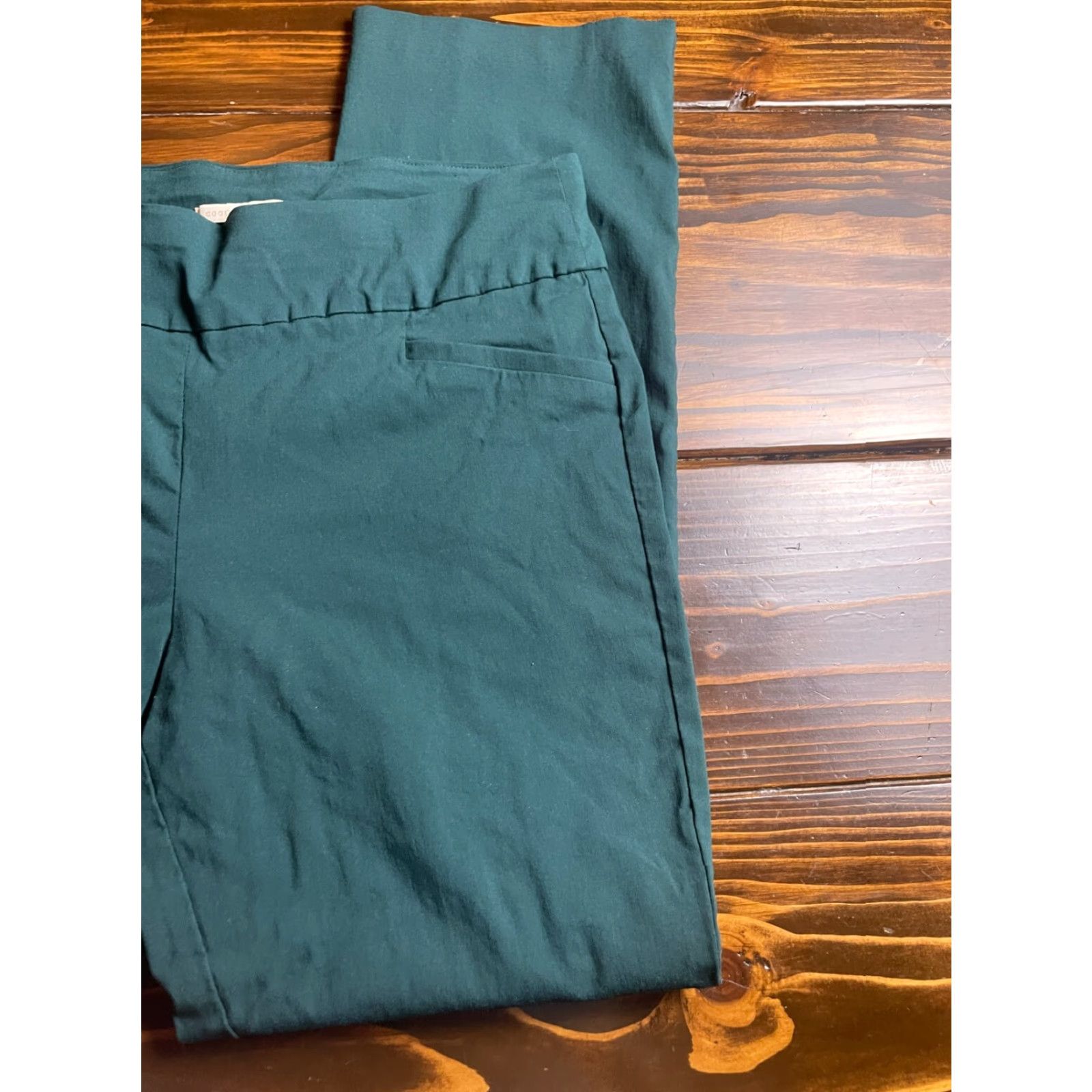 Vintage Cooper & ella Pants Women Dress Pants Green Pull On 14 Regular Ensemble Womens Size 36" / US 14 / IT 50 - 3 Thumbnail