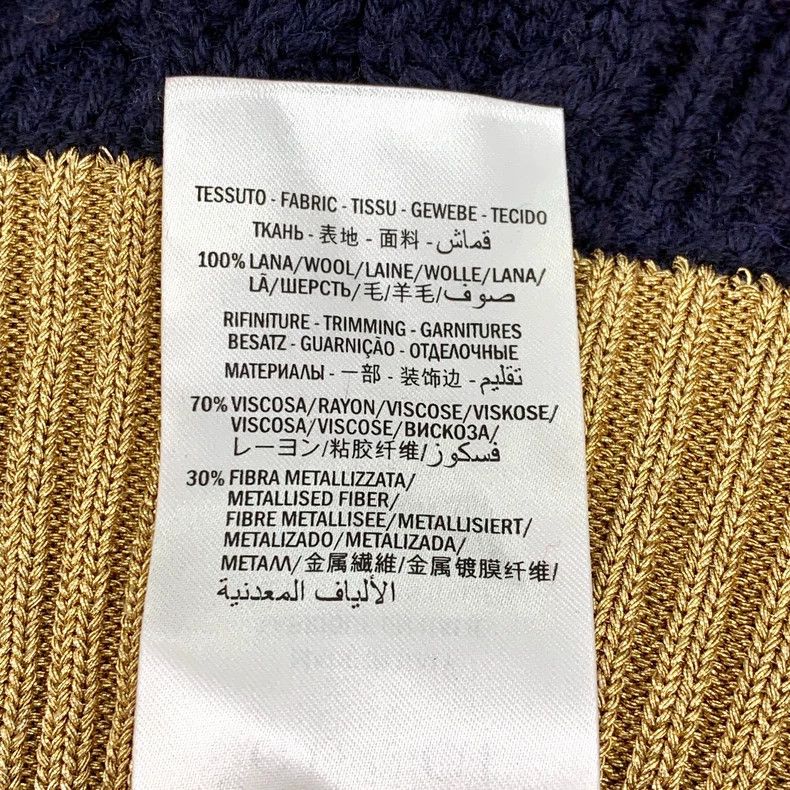 Gucci Gucci Color-blocked striped pearl buckled wool round-neck l Size US XS / EU 42 / 0 - 8 Thumbnail