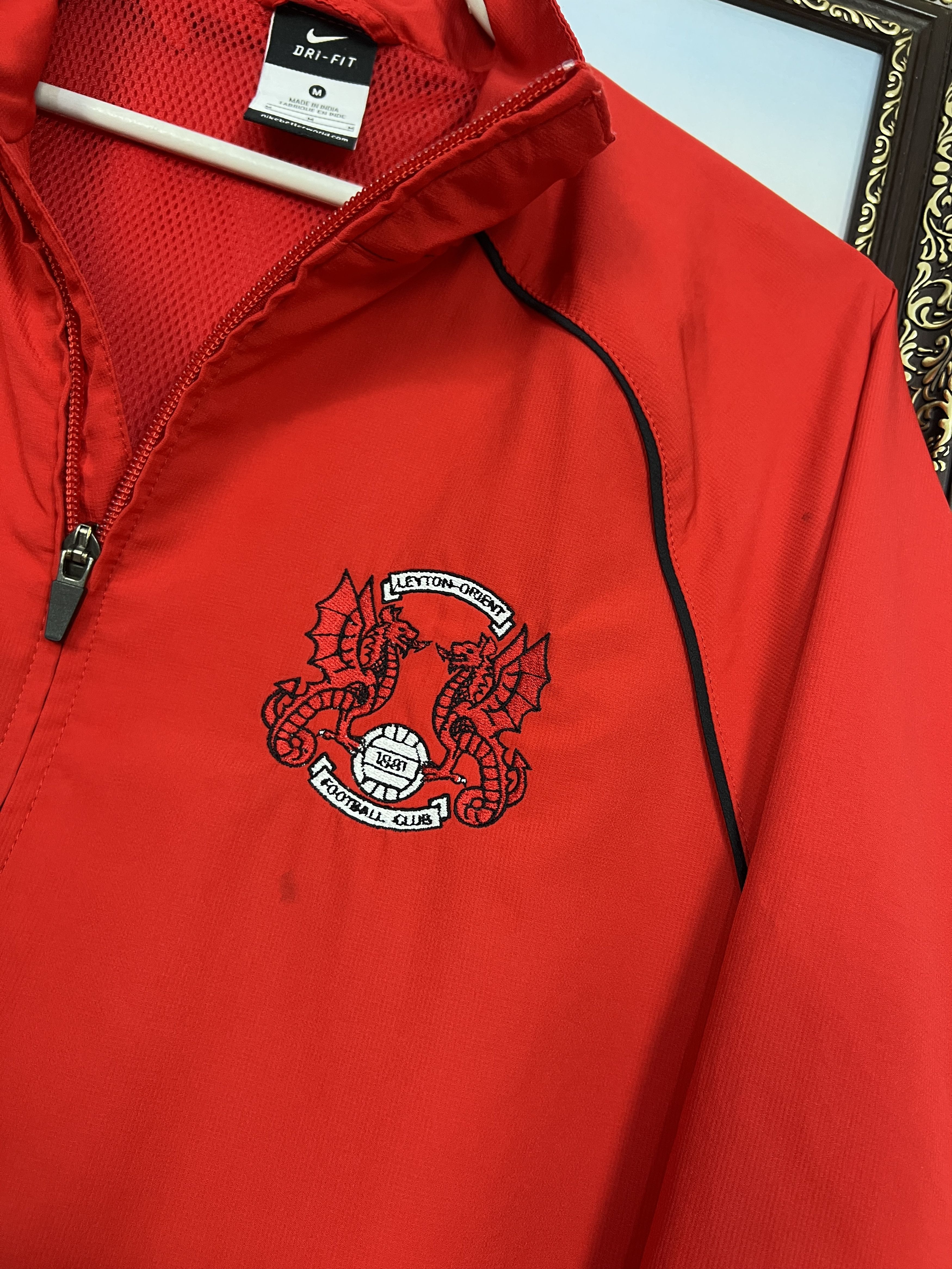 Adidas Nike Leyton Orient Football Jacket Red Soccer Mens Size US M / EU 48-50 / 2 - 4 Thumbnail