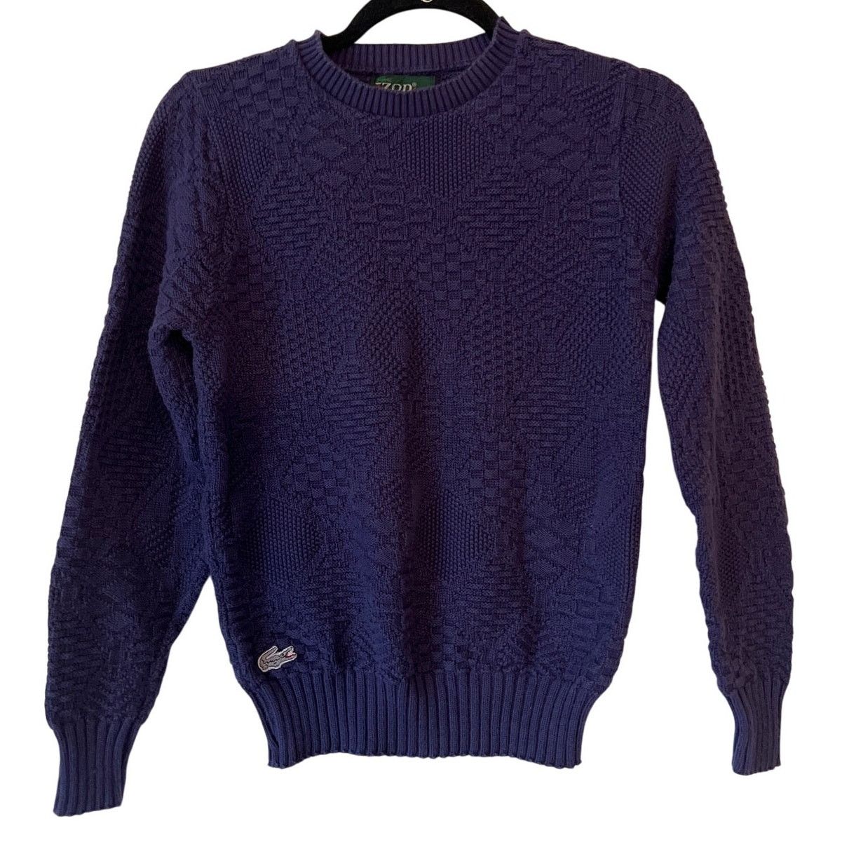 Izod Vintage 70's Purple knit Sweater Izod Lacoste for her Size XS / US 0-2 / IT 36-38 - 1 Thumbnail