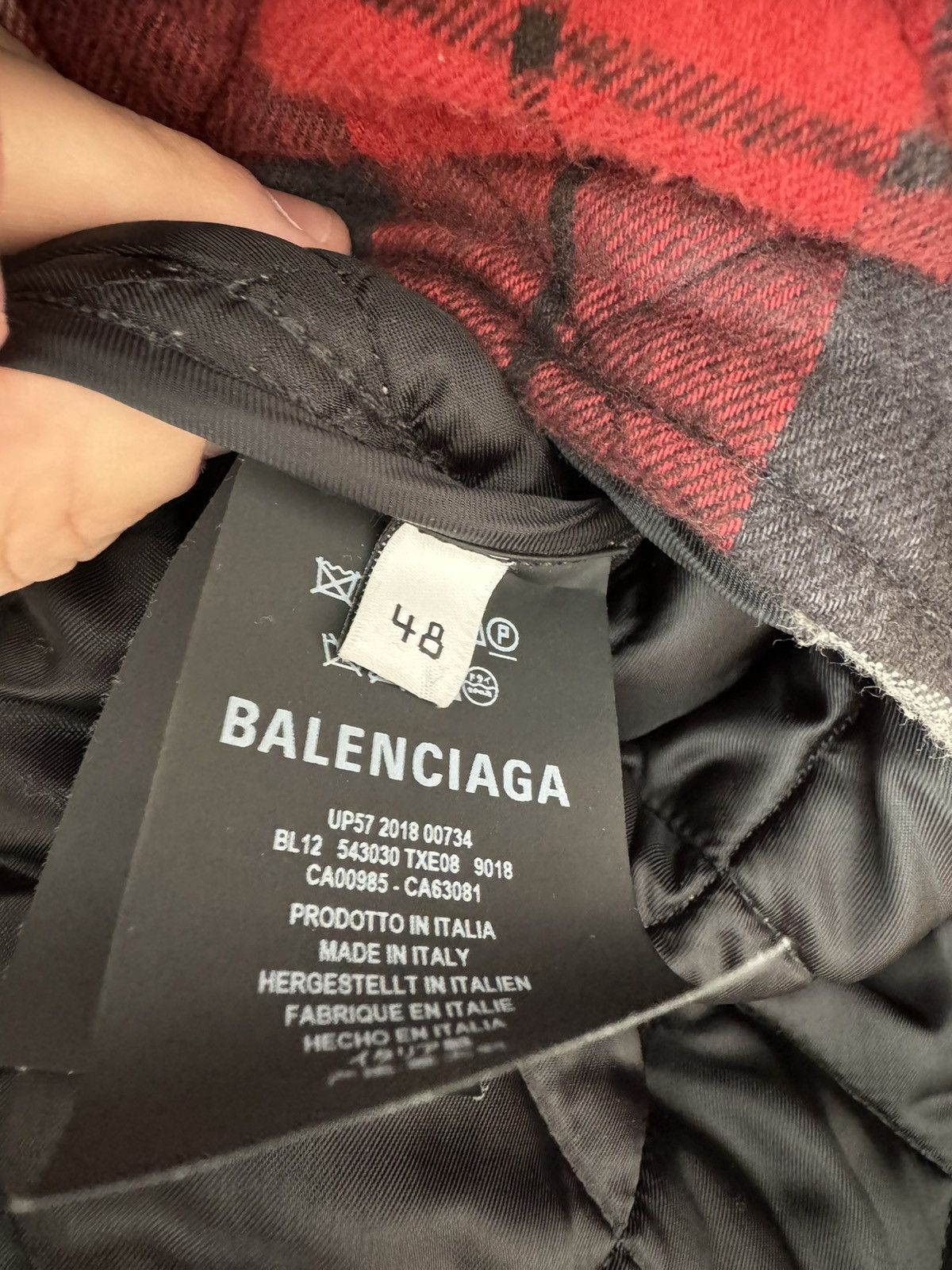 Balenciaga FW 18 Gilet Denim Layer 2 in 1 Plaid Quilted Hood Jacket Size US M / EU 48-50 / 2 - 14 Thumbnail
