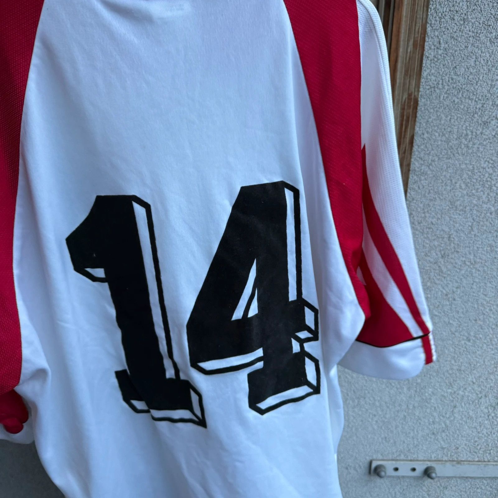 Adidas Adidas Vintage 90s Football Jersey White Red Blokecore Size US L / EU 52-54 / 3 - 5 Thumbnail