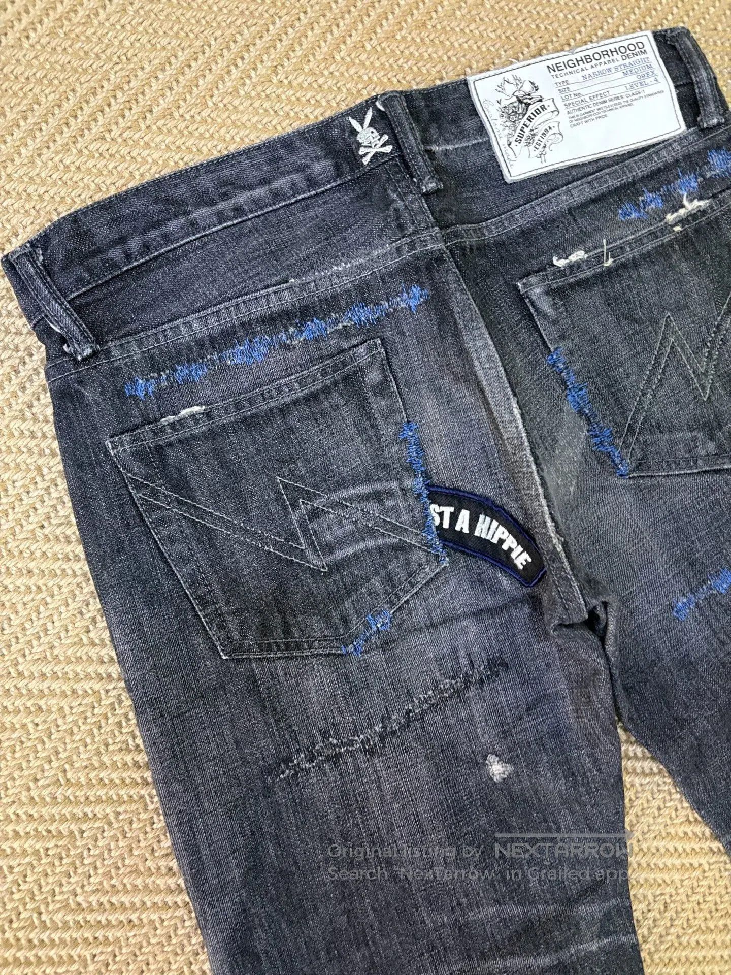 Neighborhood Neighborhood Blue Knife Cut Denim Pants. Size US 42 / EU 58 - 5 Thumbnail