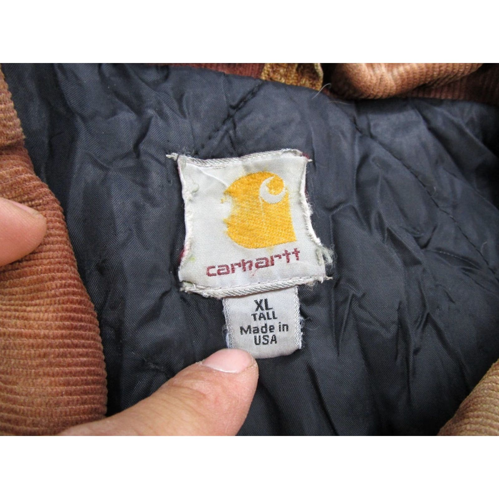 Carhartt VINTAGE Carhartt C003 Duck Quilted Lined Coat Jacket USA Made Size XLT Men Jacket Carhartt Brown Duck Quilted USA C003 XLT Men Size US XL / EU 56 / 4 - 2 Thumbnail