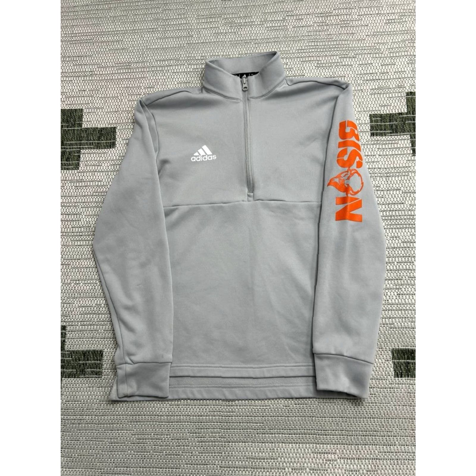 Adidas Adidas Sweatshirt Mens Small Gray Aeroready Bison Logo Fleece Lined Half Zip Size US S / EU 44-46 / 1 - 2 Thumbnail