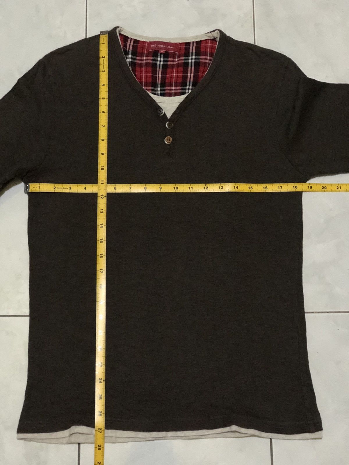 If Six Was Nine anti-label Jean Distressed Layered Grunge Plaid Inner Detail Size US XL / EU 56 / 4 - 17 Thumbnail