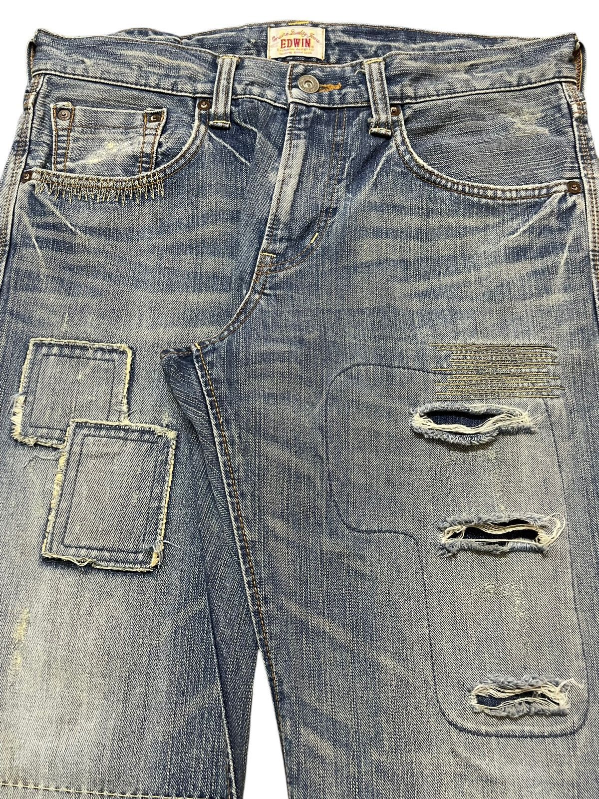 Edwin Edwin XV Exclusive Vintage Faded Distressed Loose Jeans Size US 33 - 4 Thumbnail