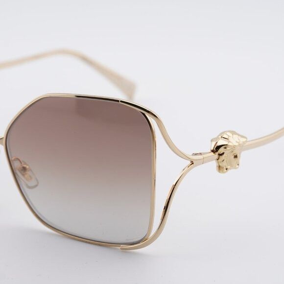Versace Versace VE2288 1002B8 Sunglasses Gold Square Frame, Brown Size ONE SIZE - 8 Thumbnail