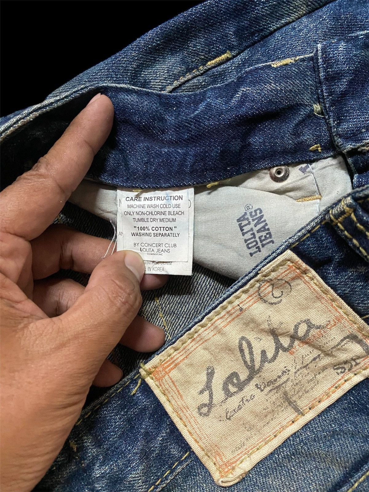 Japanese Brand Flare Jeans Japan Lolita Washed Distressed Jeans Size US 28 / EU 44 - 10 Thumbnail