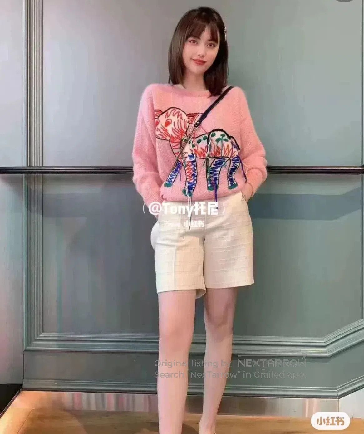 Gucci Gucci Pink Deer Embroidery Fringe Sweater XS. Size XS / US 0-2 / IT 36-38 - 1 Thumbnail
