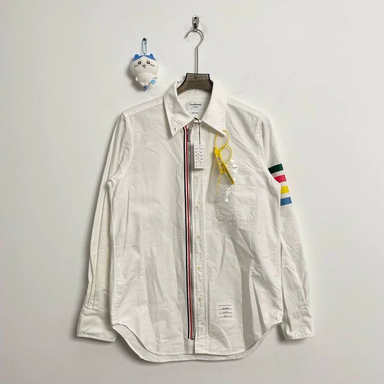 Thom Browne Thom Browne Colorful Striped Zip Shirt Jacket - dmc Size US S / EU 44-46 / 1 - 1 Thumbnail