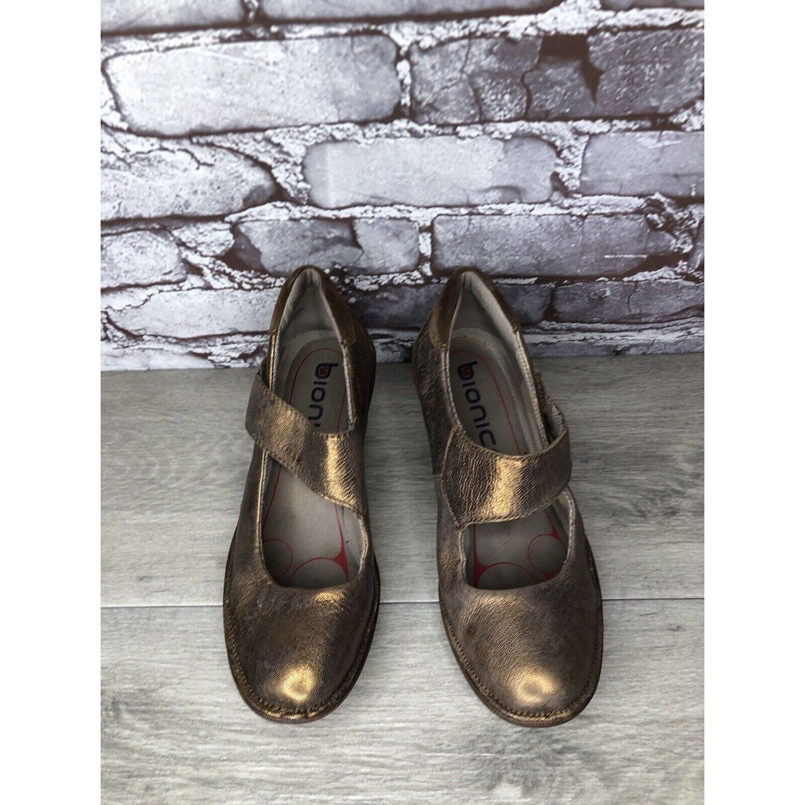 Other Bionica Bronze Leather Shimmer Mary Jane Strap Wedge Shoes W Size US 7.5 / IT 37.5 - 16 Thumbnail