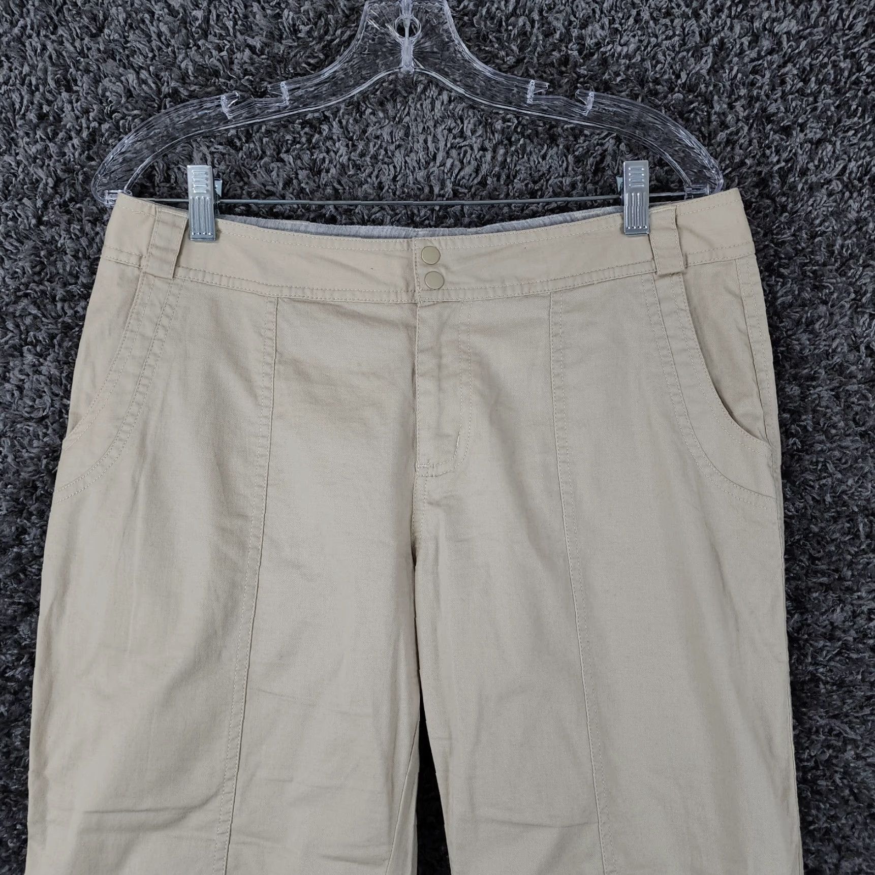 Nike Nike Women's Lightweight Cotton Capri Pants Size M Beige Activewear Size ONE SIZE - 2 Thumbnail